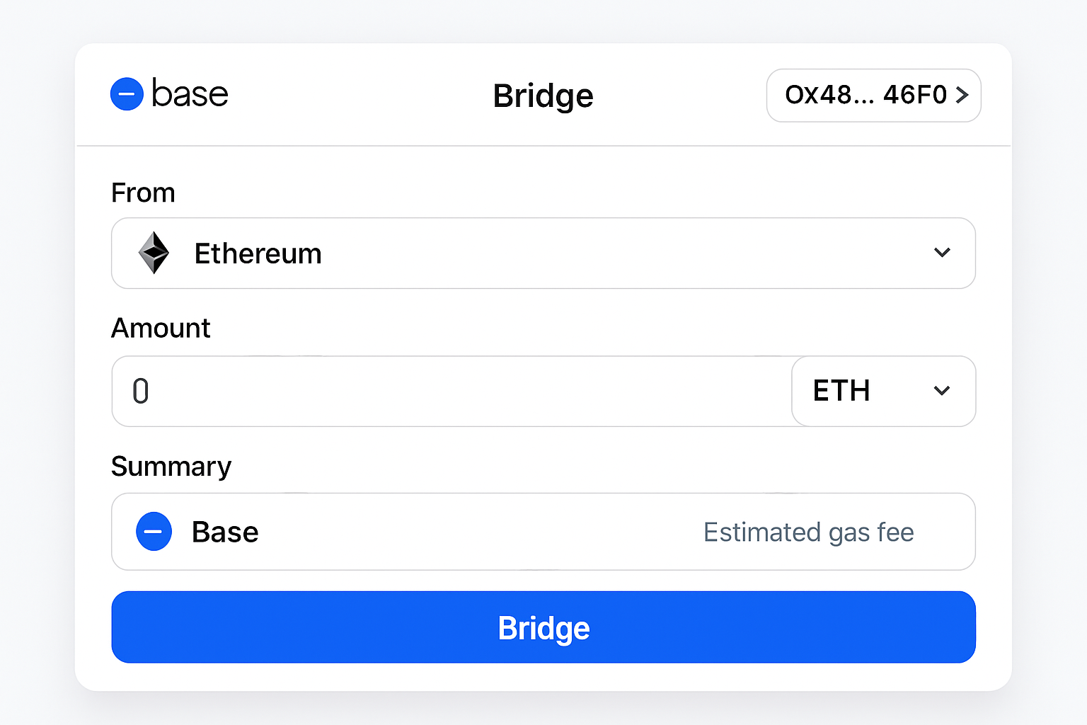 Base Bridge interface screenshot