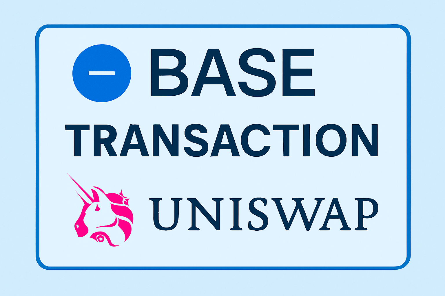 Uniswap on Base network transaction
