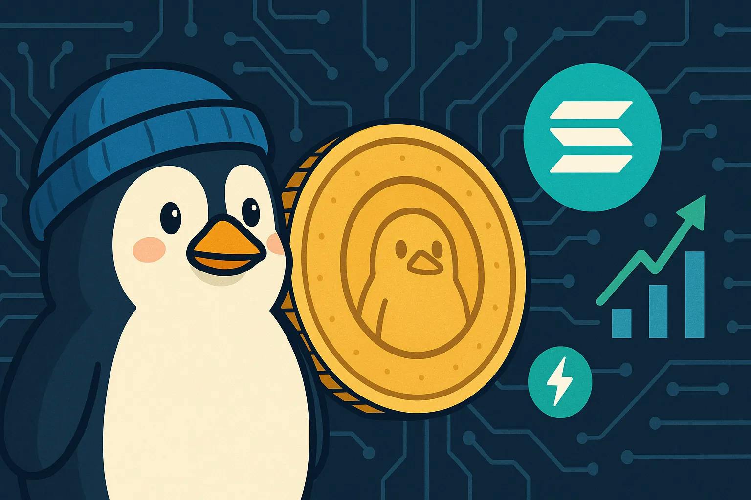 Pudgy Penguins PENGU Solana meme coin logo