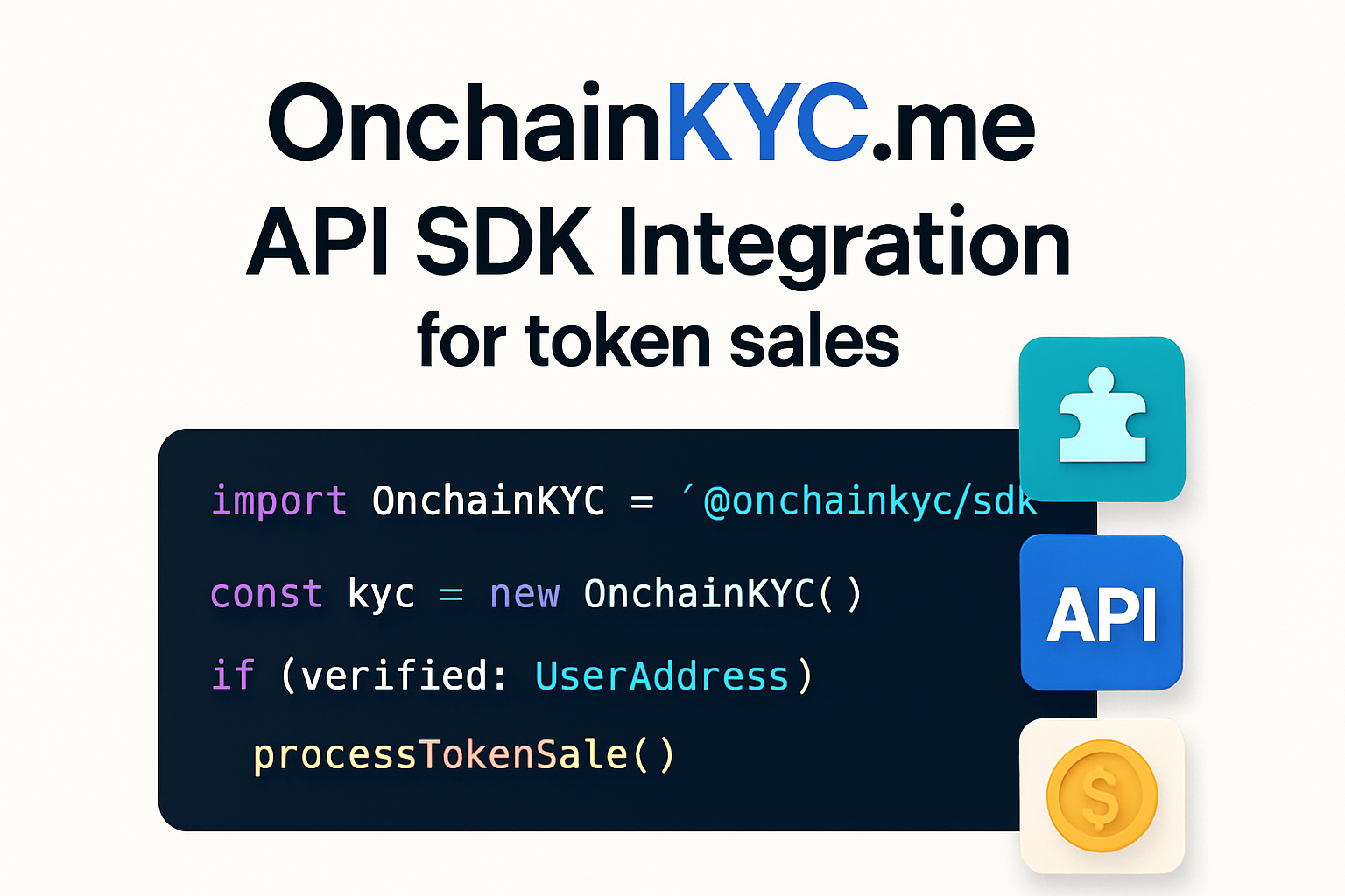 OnchainKYCe.me API SDK integration for token sales