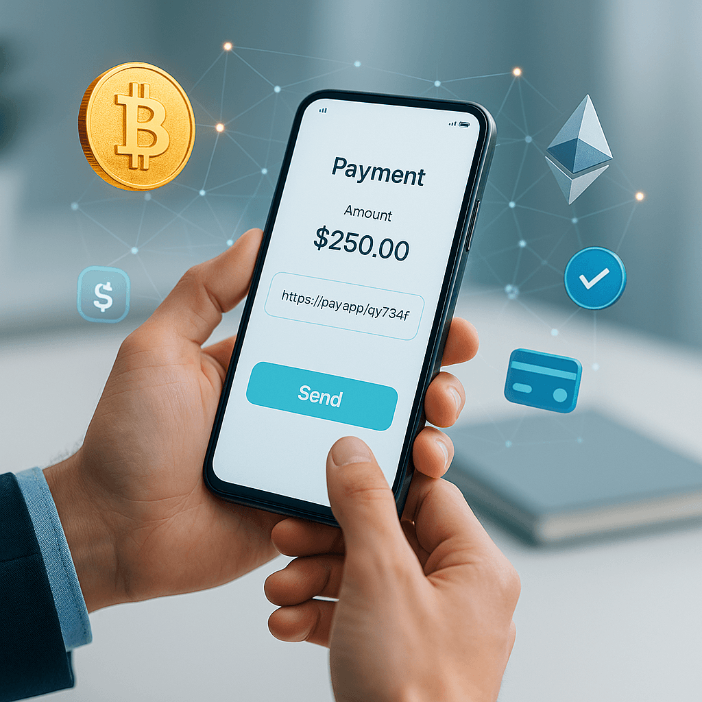 PayPal app crypto payment interface 2025