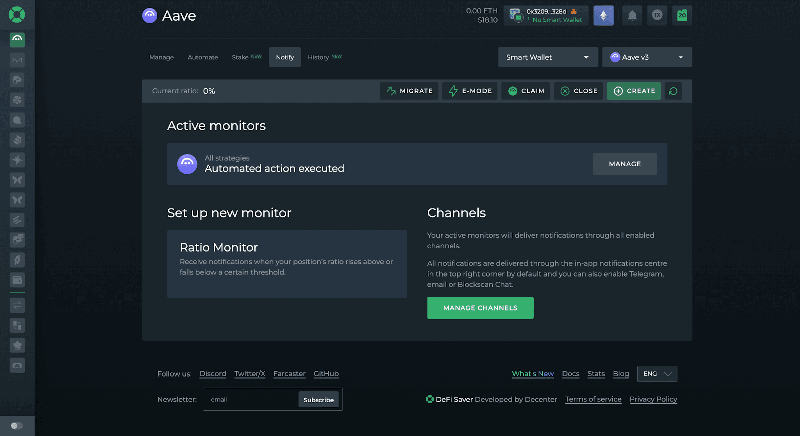 Aave Discord risk alert channel