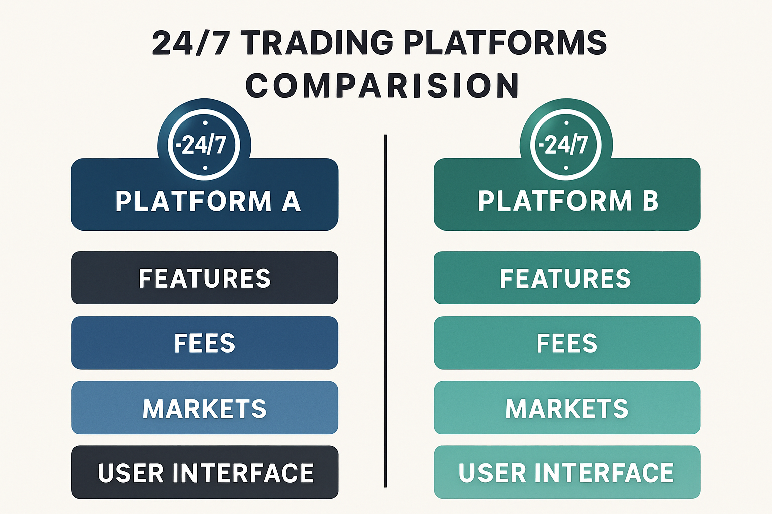 24/7 trading platforms comparison