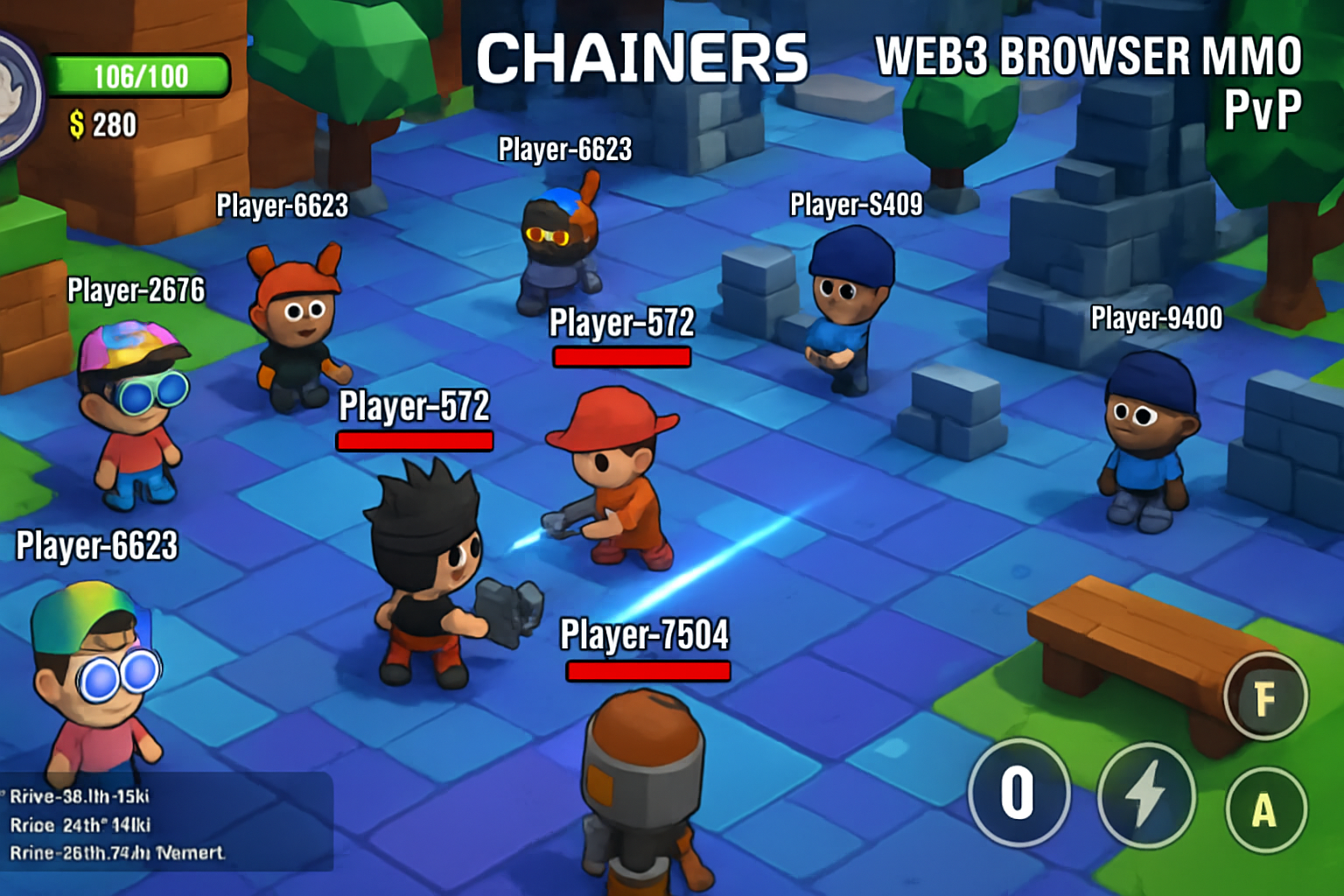 Chainers Web3 browser MMO PvP screenshot