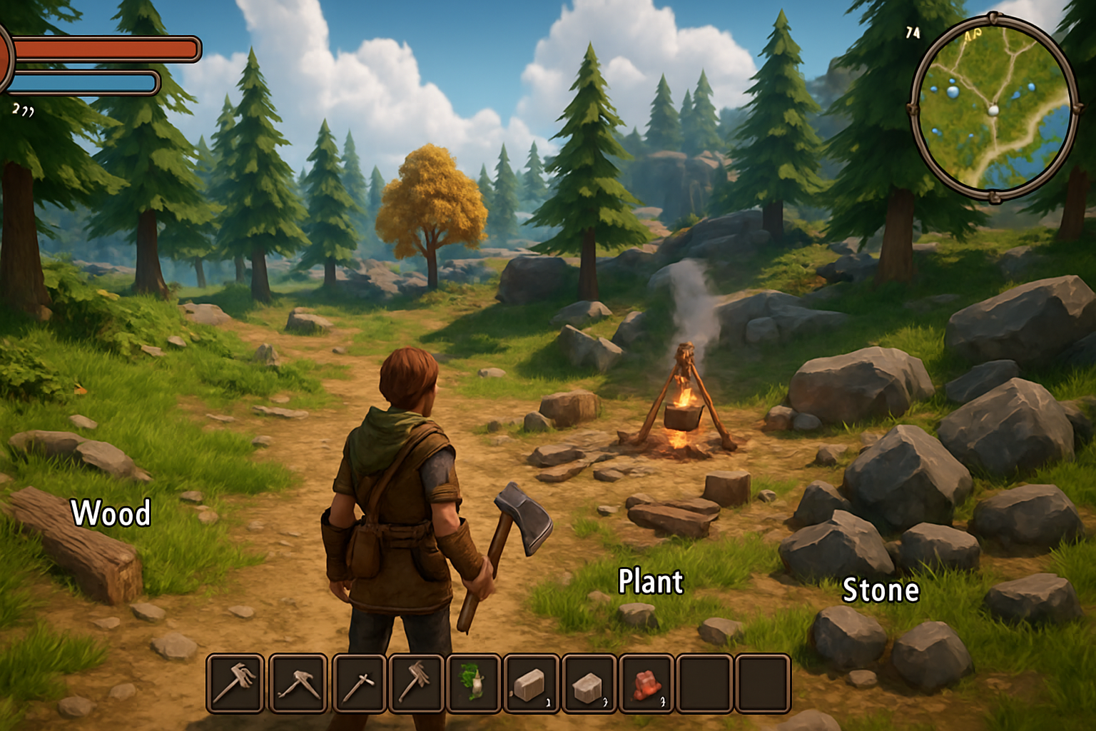 Lumiterra Web3 MMORPG survival crafting screenshot