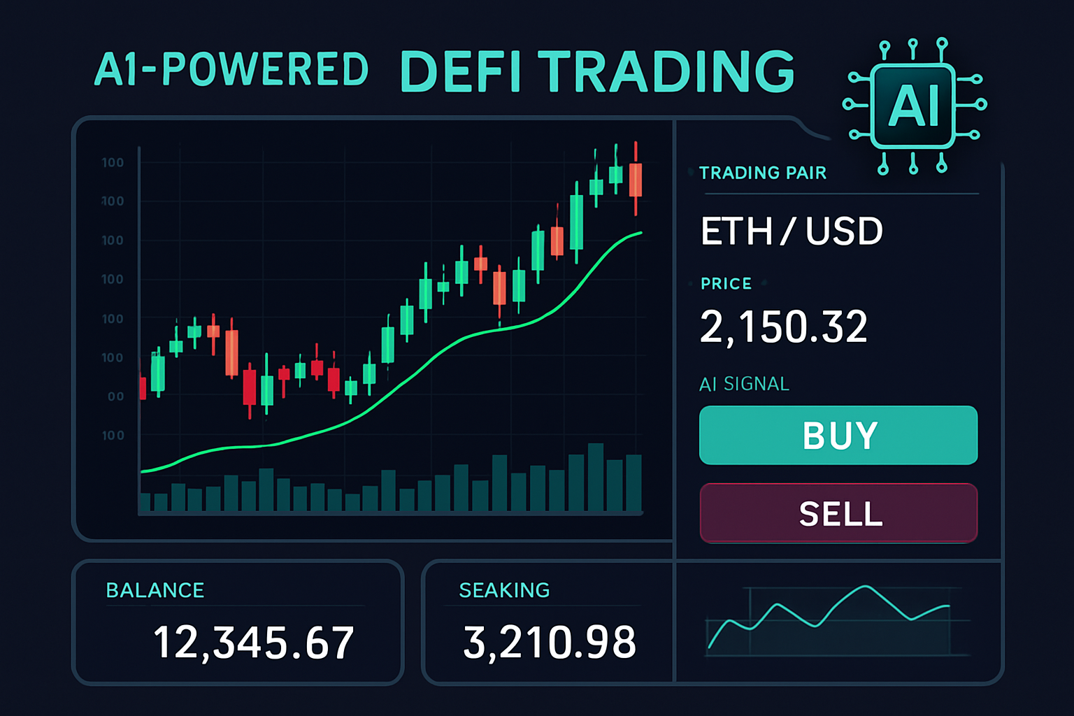 AI-powered DeFi trading interface