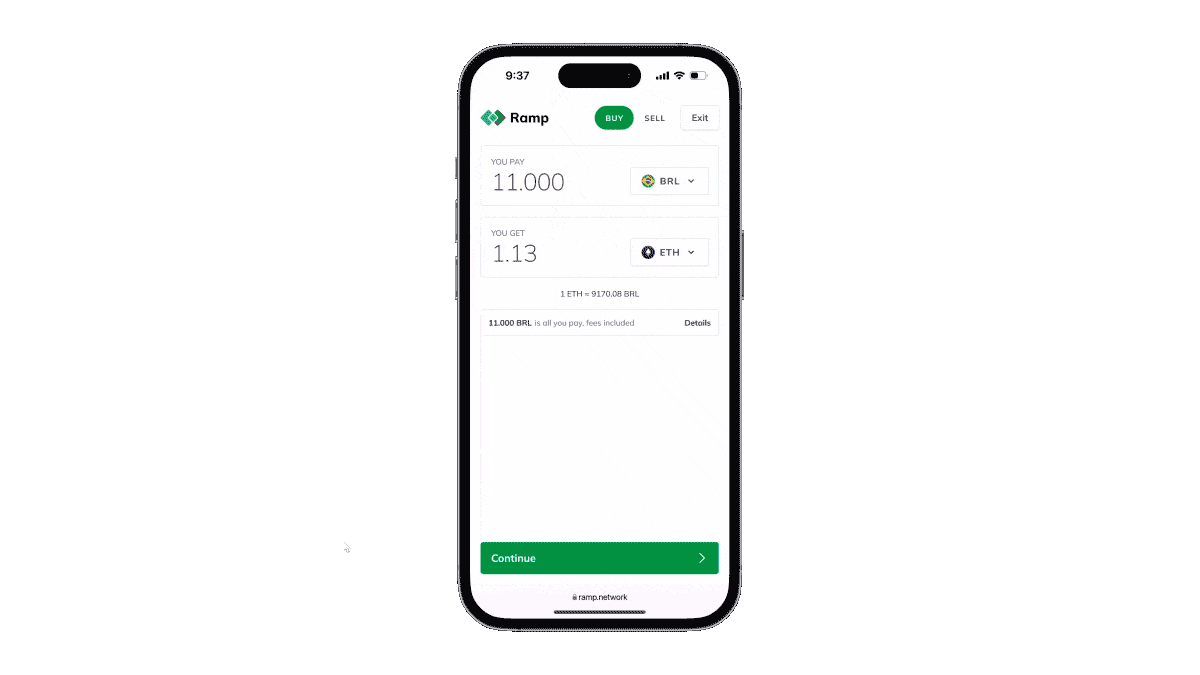Transak USDC PIX off-ramp Brazil