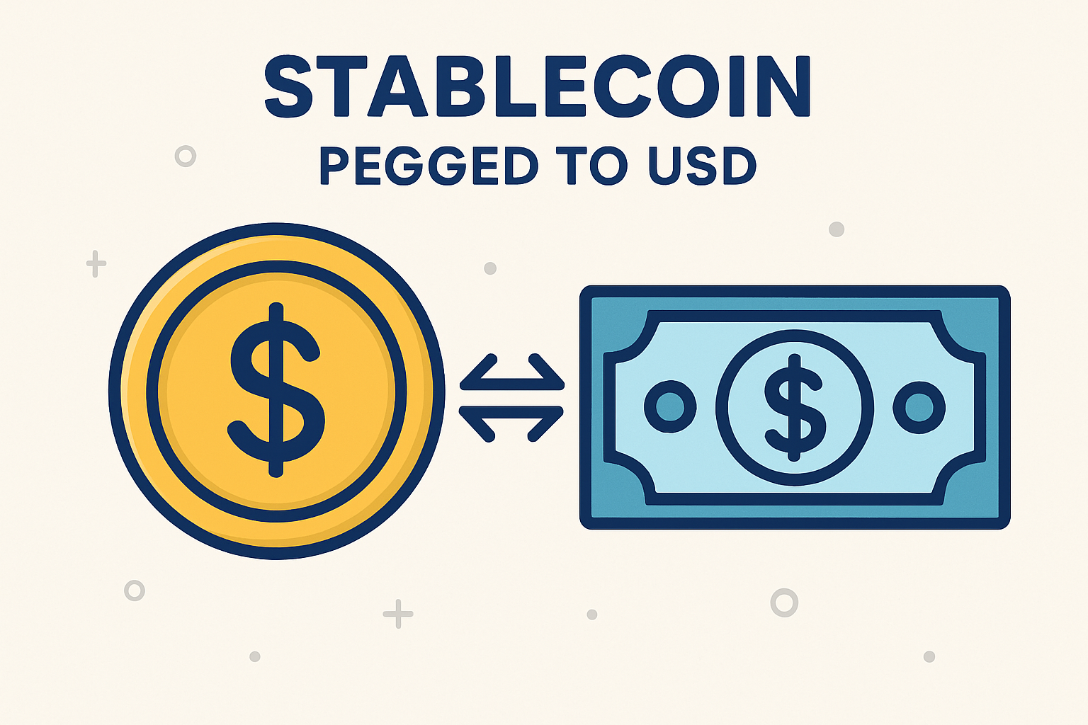 stablecoin pegged to usd illustration