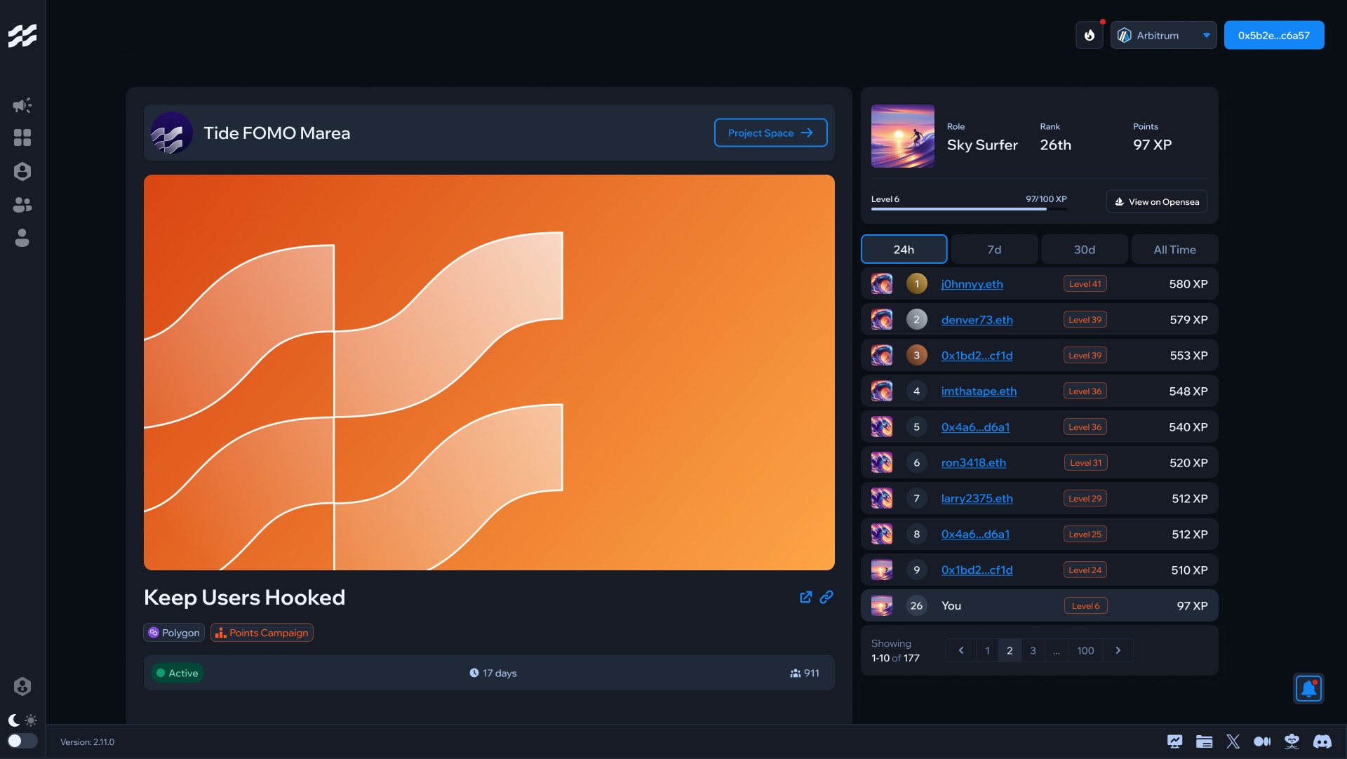 User connecting wallet to RociFi or Spectral Finance