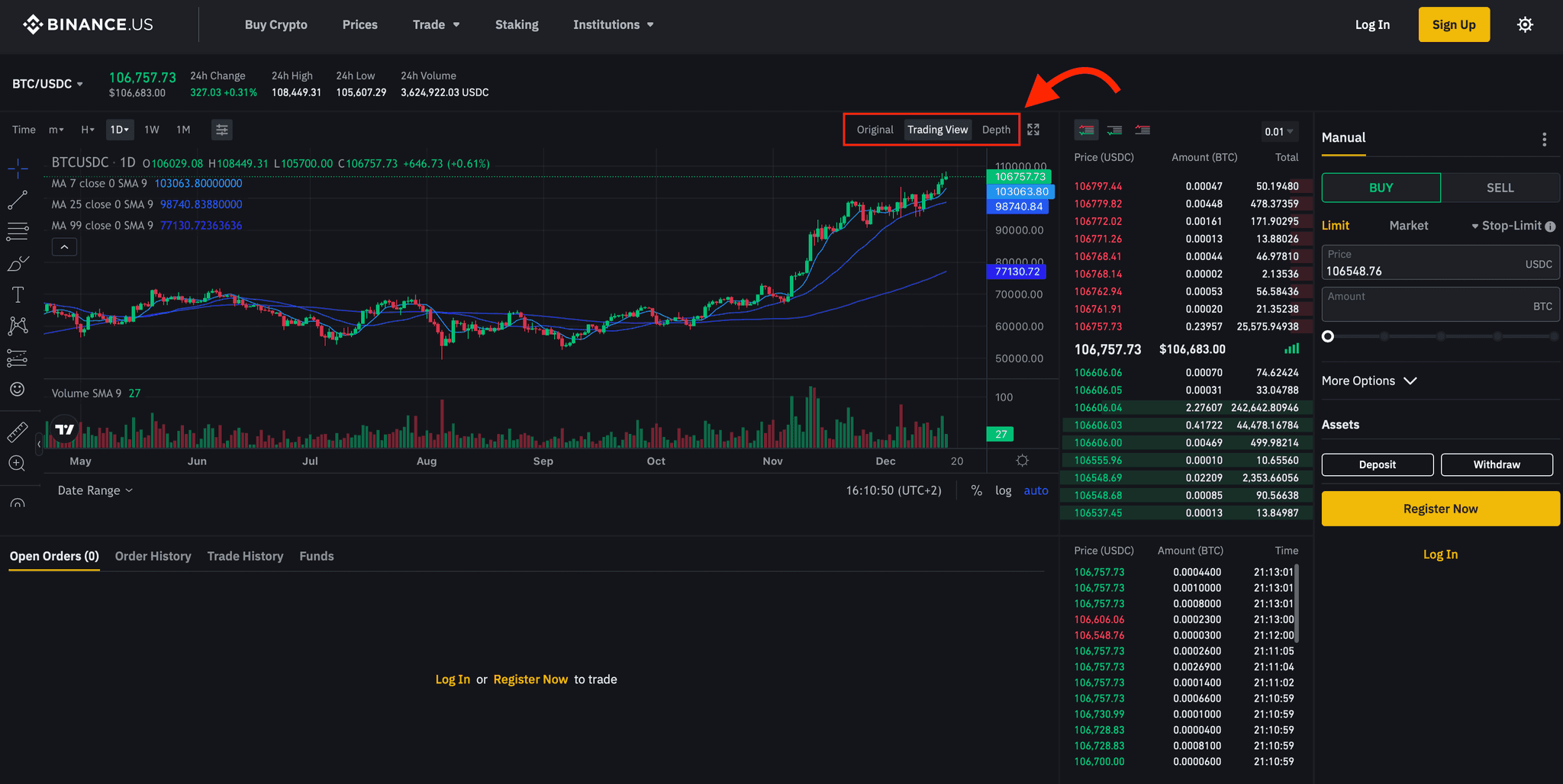 Binance.US security features