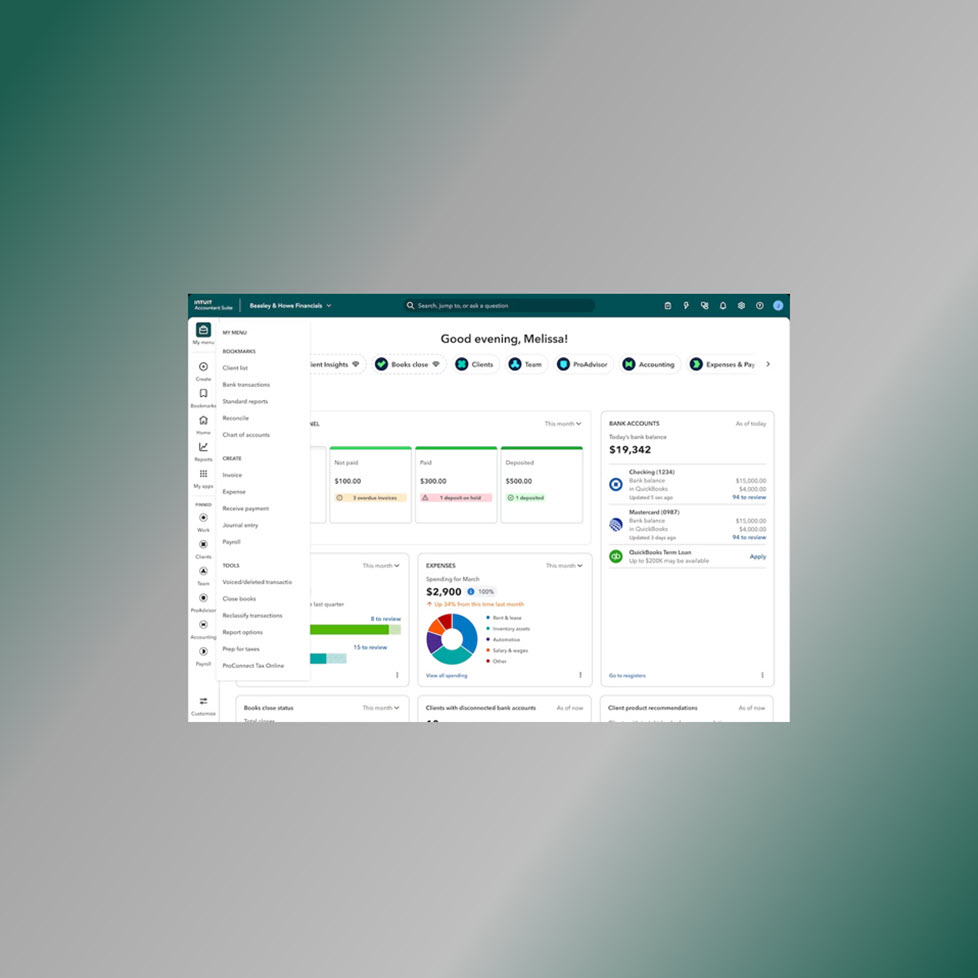 Intuit AI payroll agent dashboard
