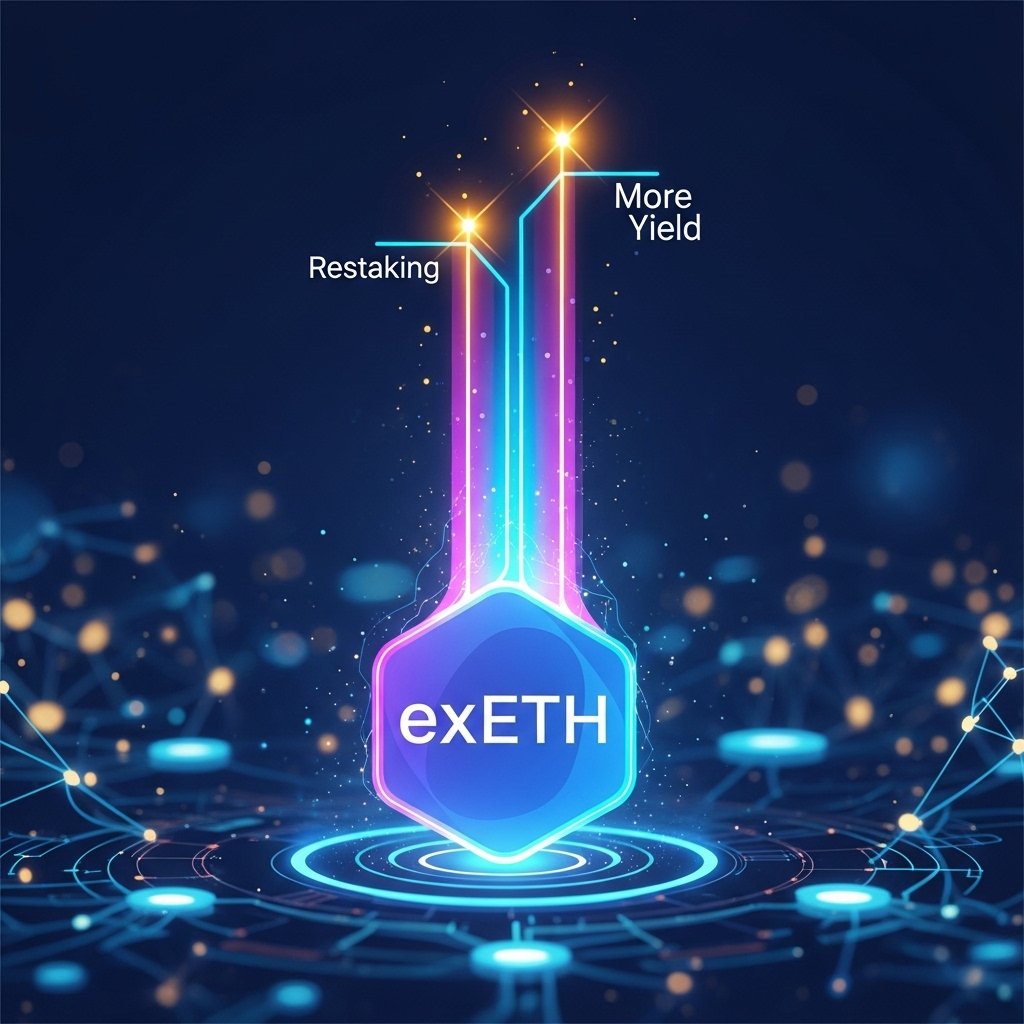 Ekox eXETH dual yield staking infographic