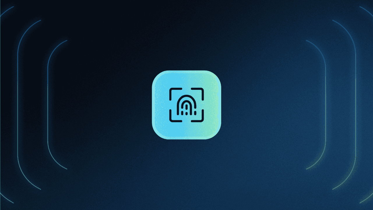 biometric fingerprint face id icon