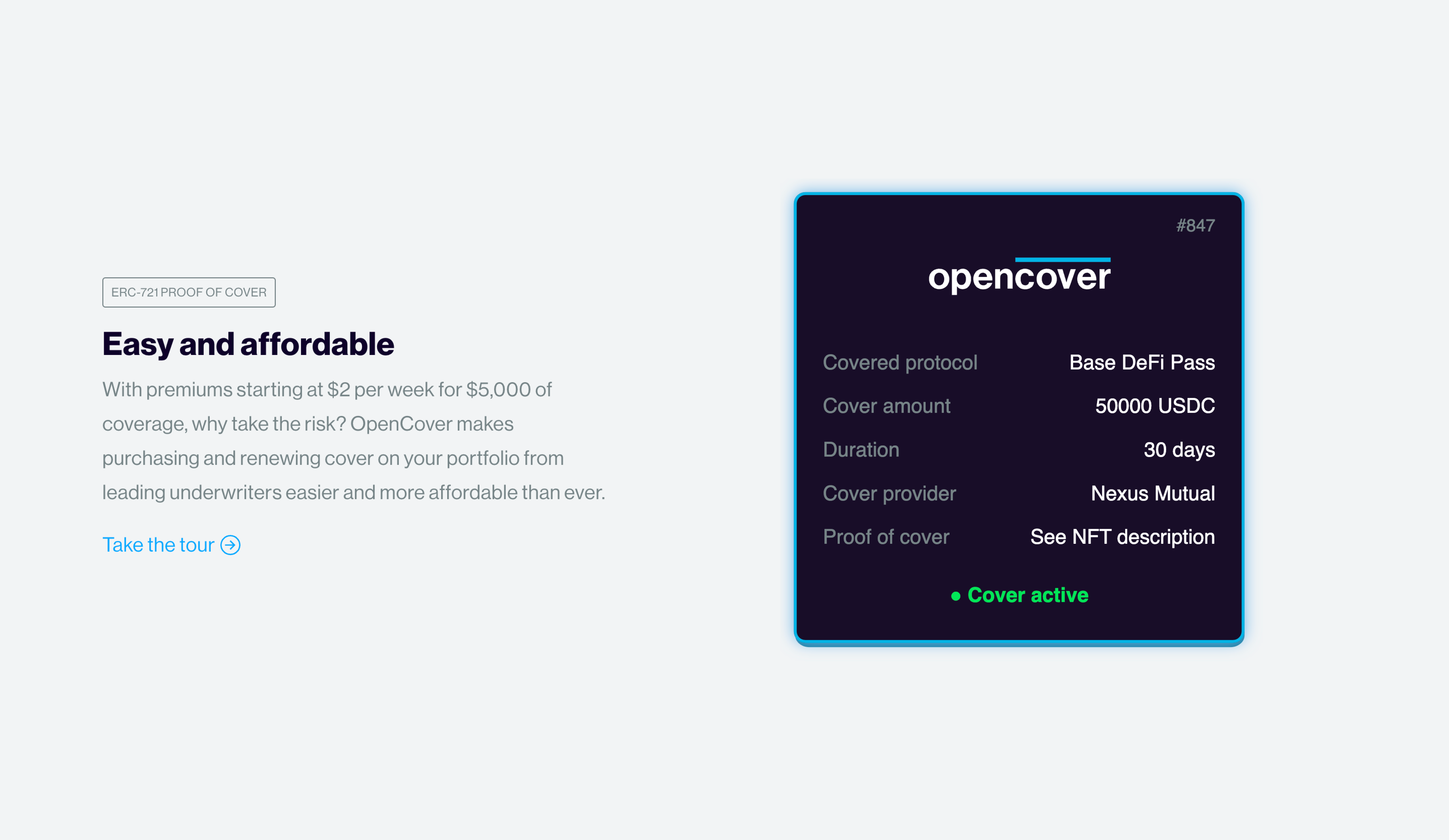 OpenCover DeFi insurance platform