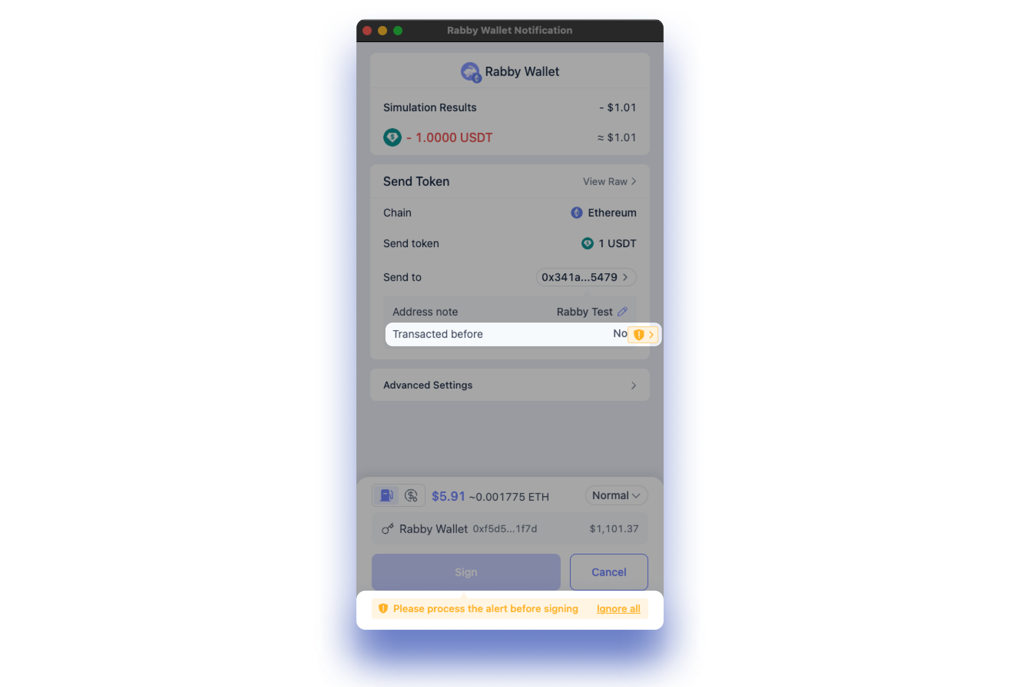 Rabby Wallet LI.FI bridge feature