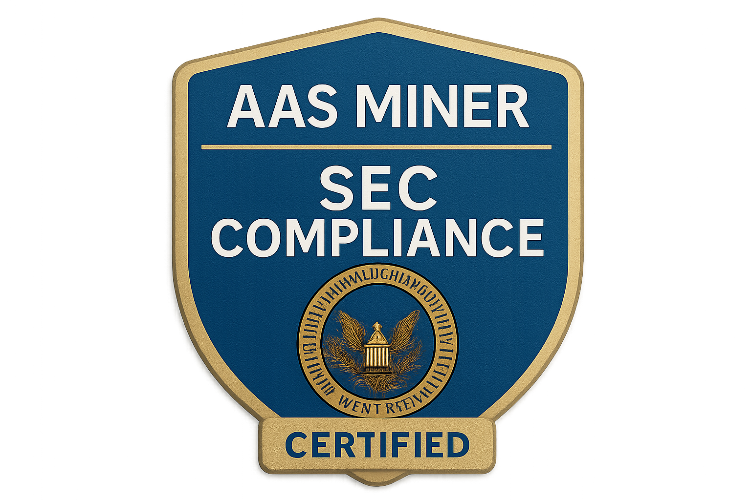 AAS Miner SEC compliance certificate or security badge