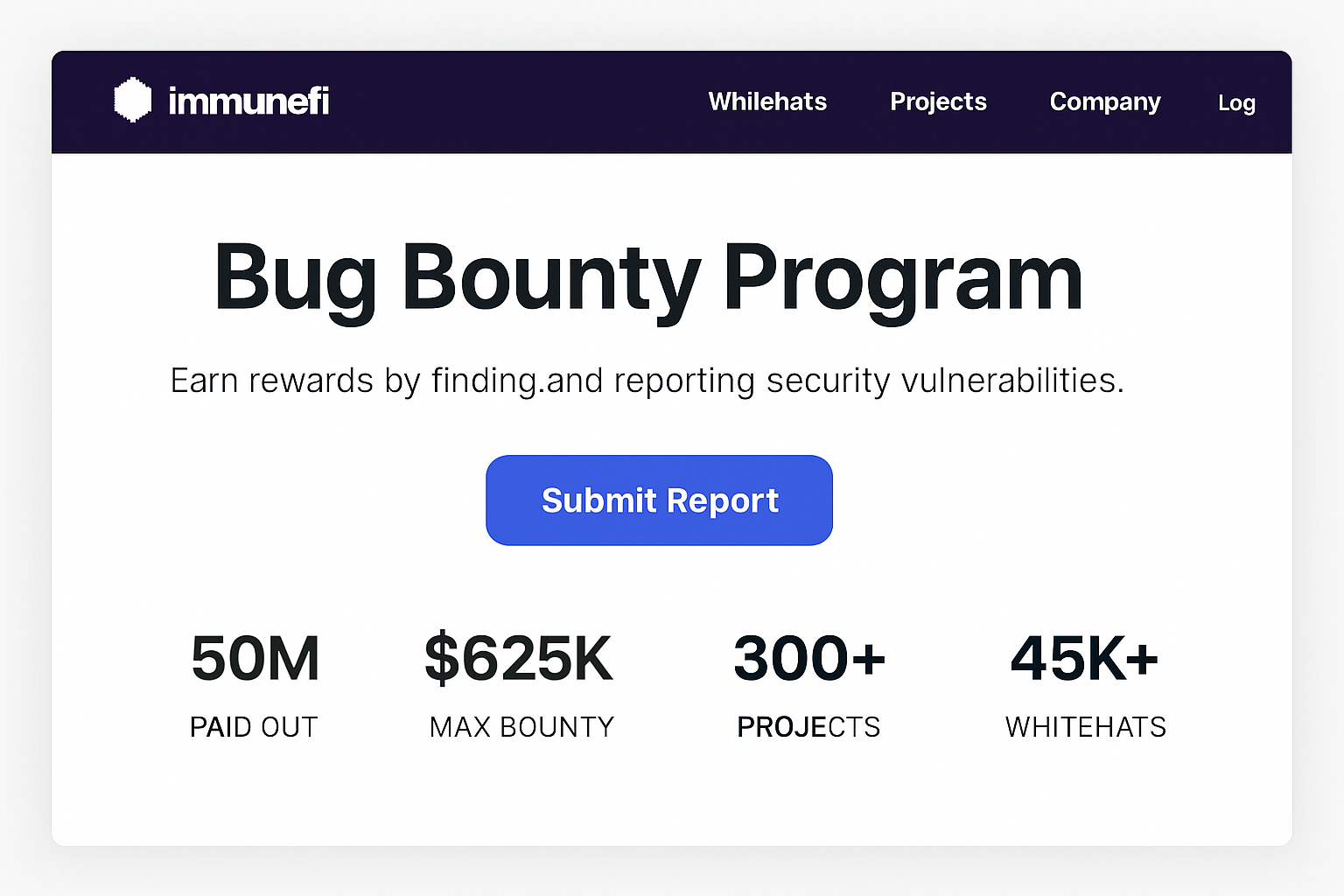 immunefi bug bounty program page