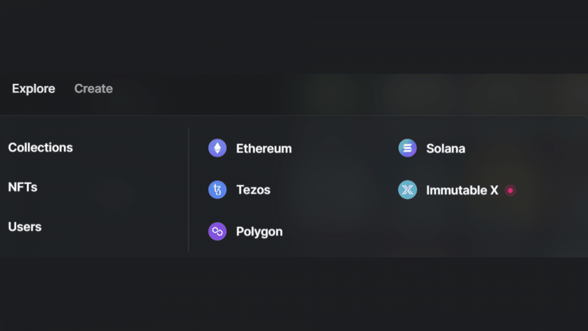 Rarible NFT marketplace interface