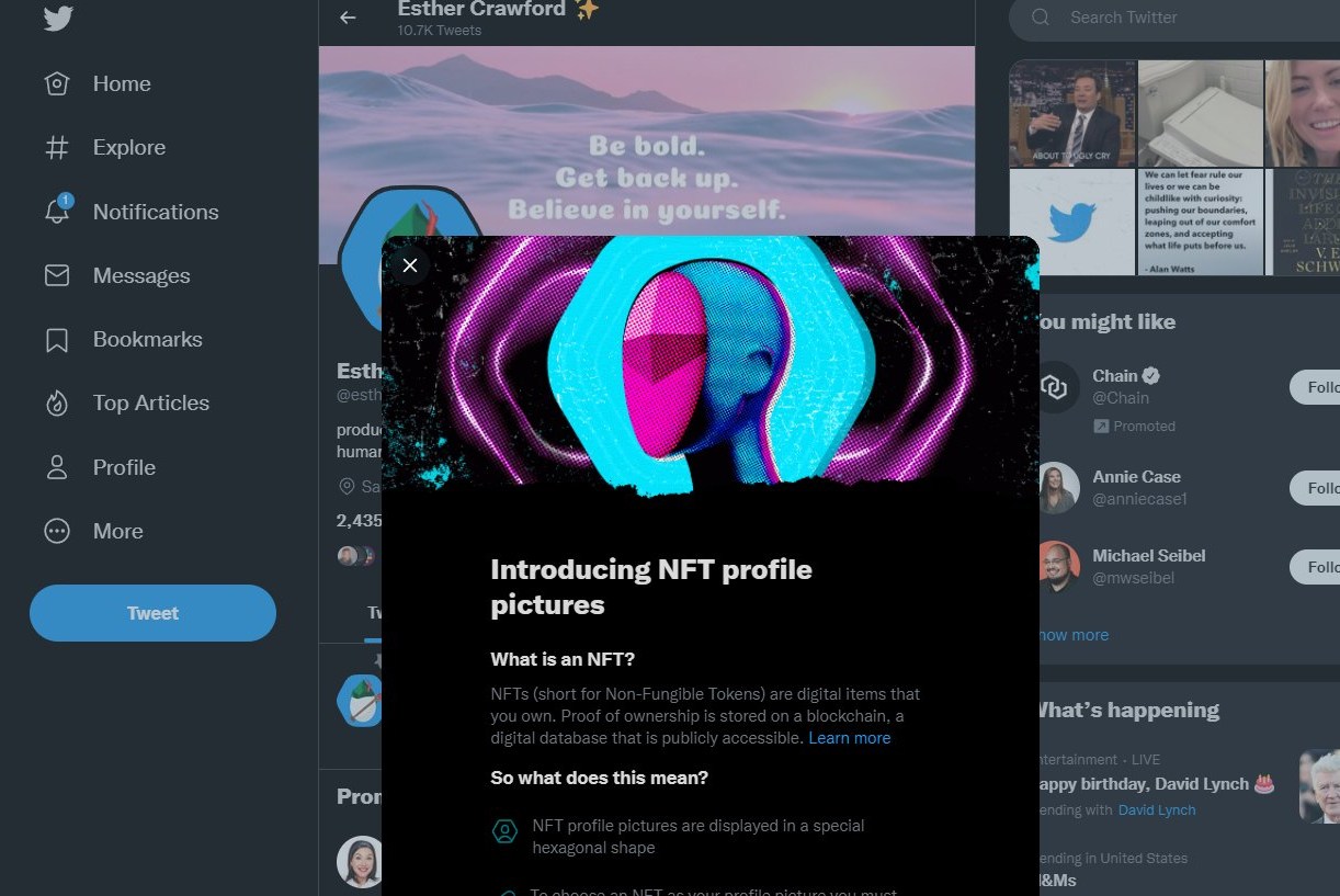 Twitter post promoting Pokémon card NFTs