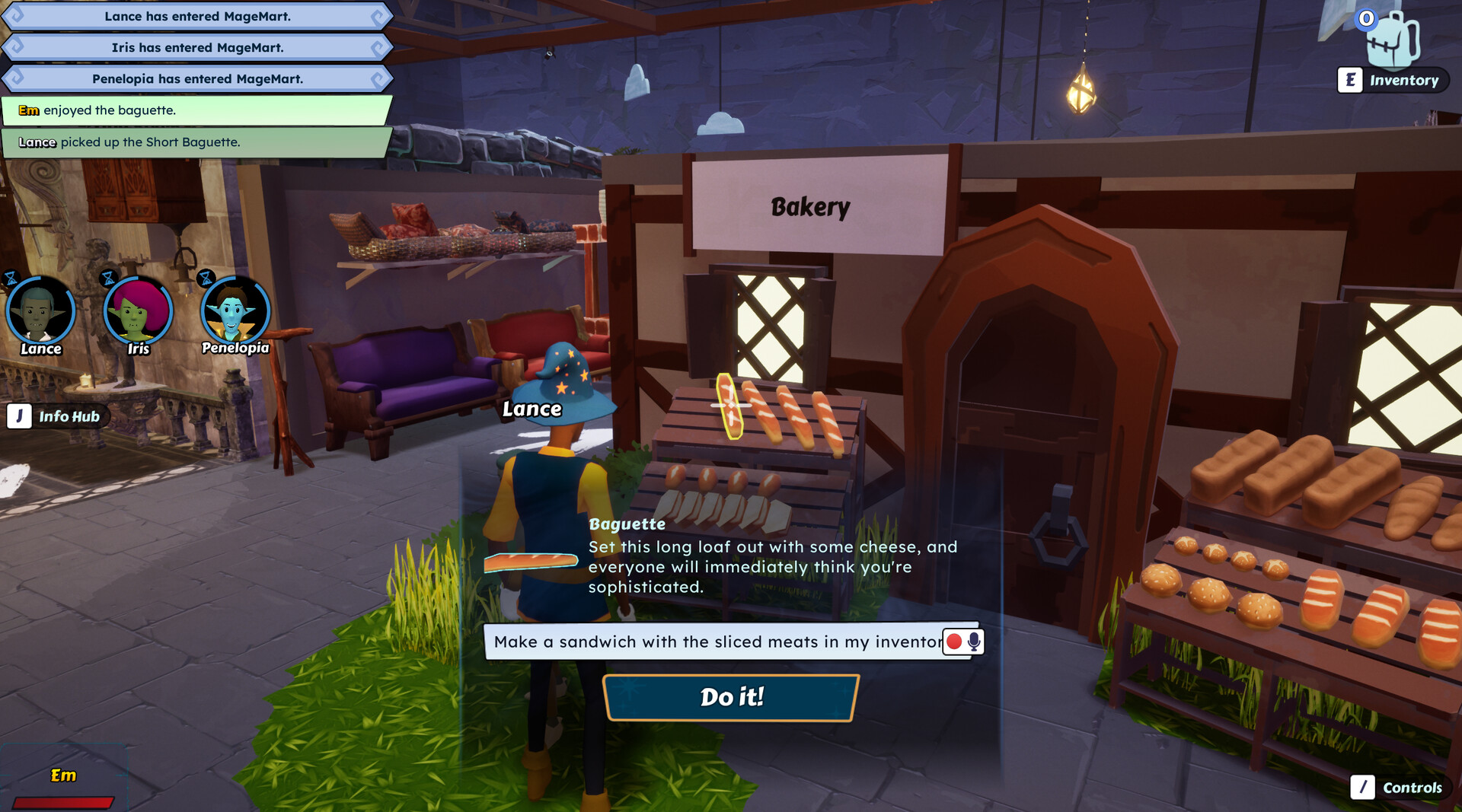 Retail Mage AI NPC interaction