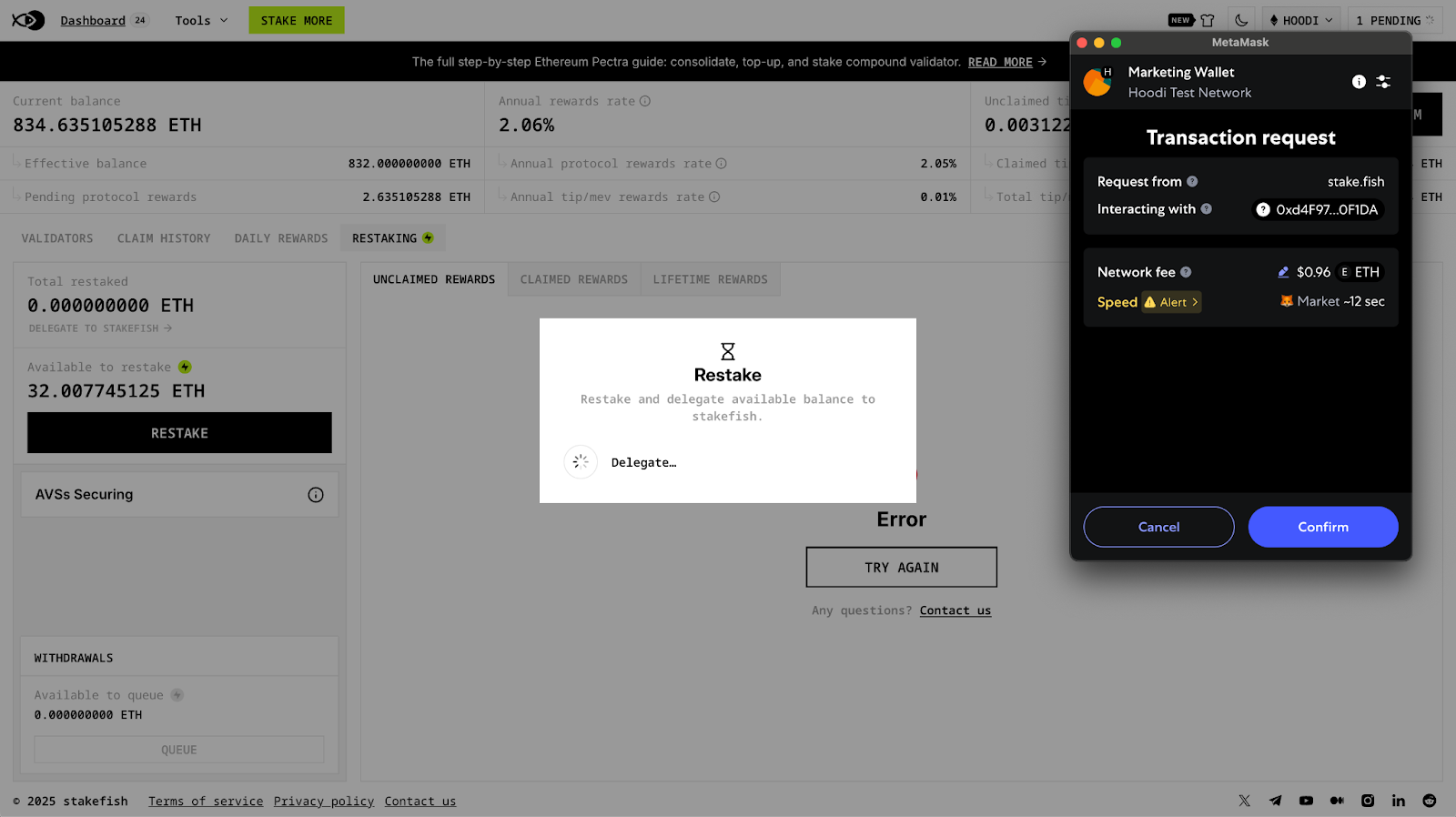EigenLayer restaking yield rewards