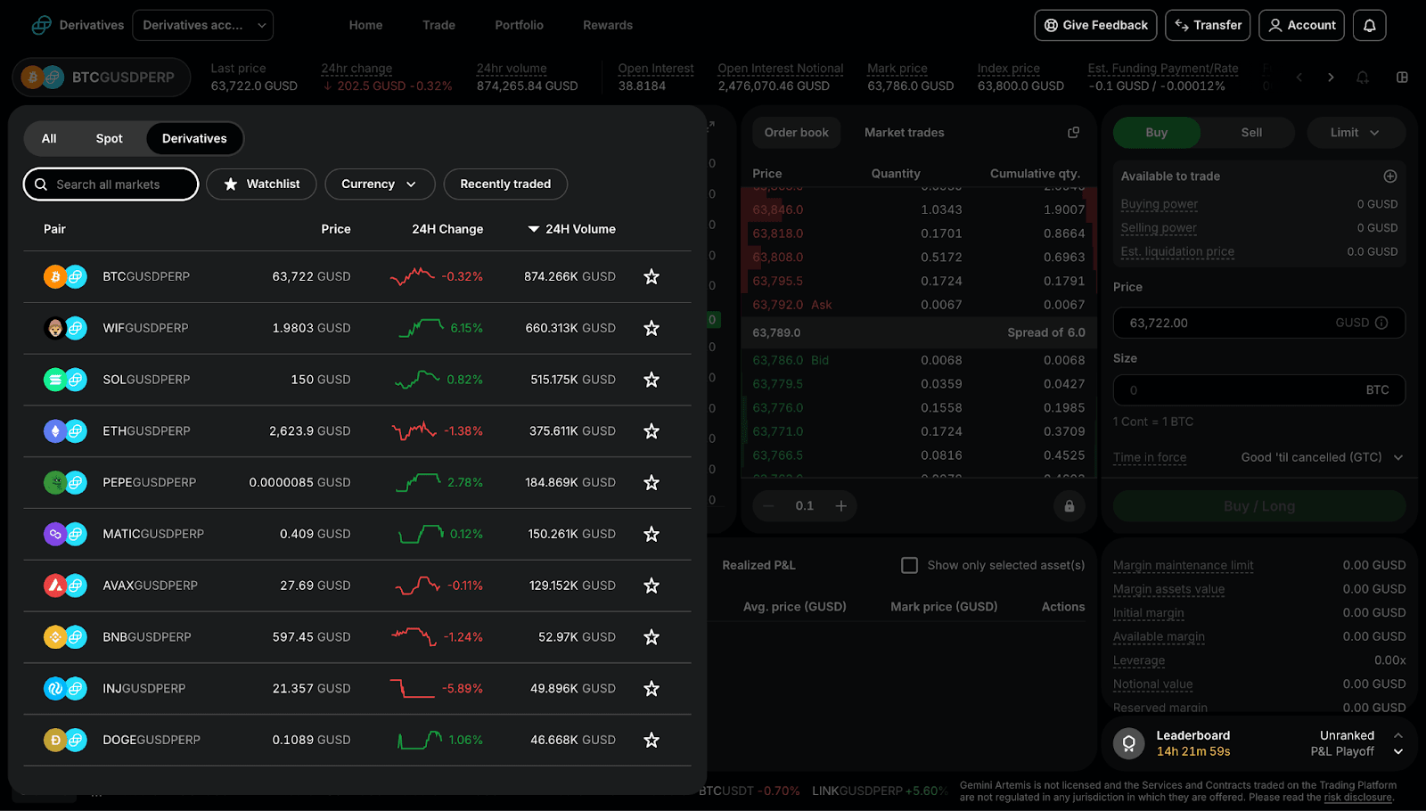 Gemini crypto exchange compliance page