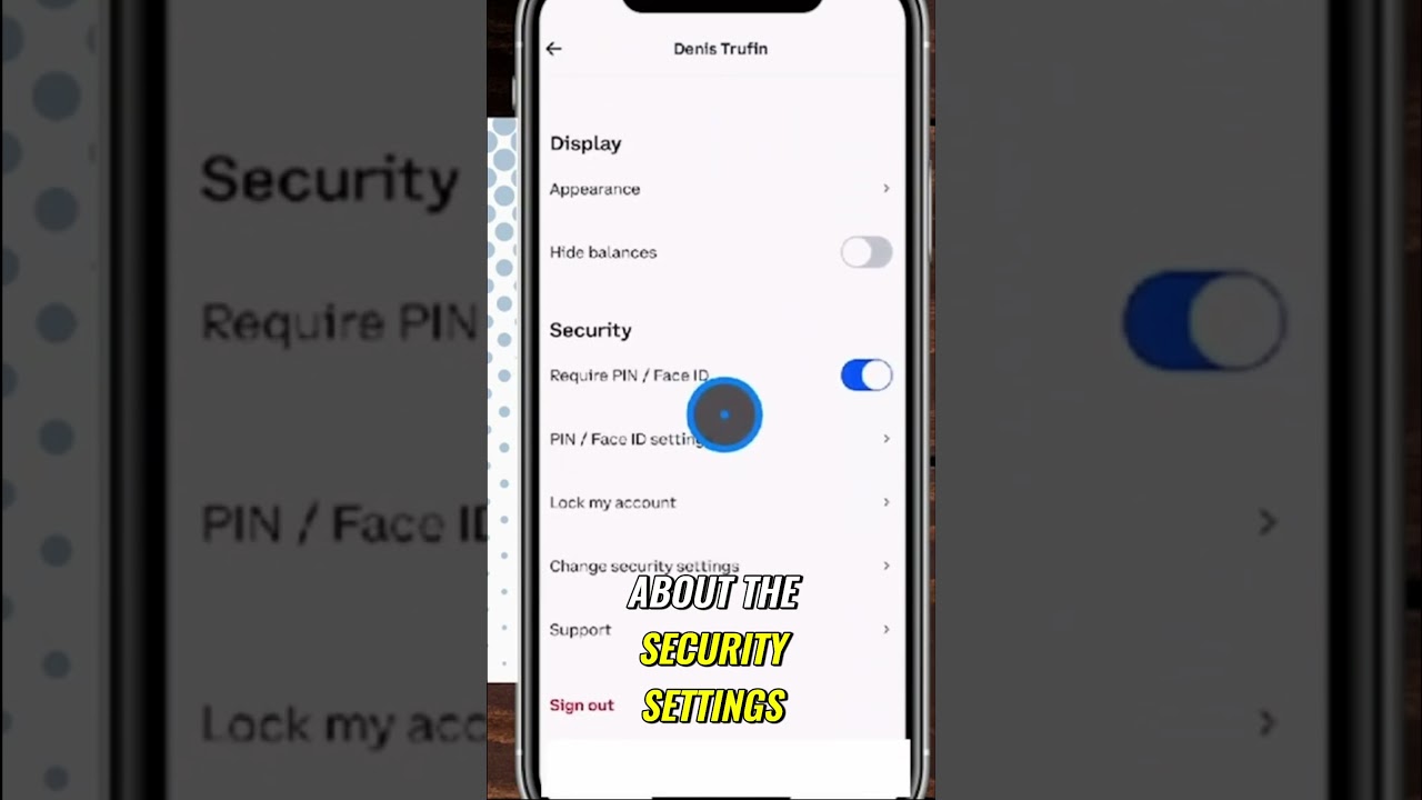Coinbase security features screenshot