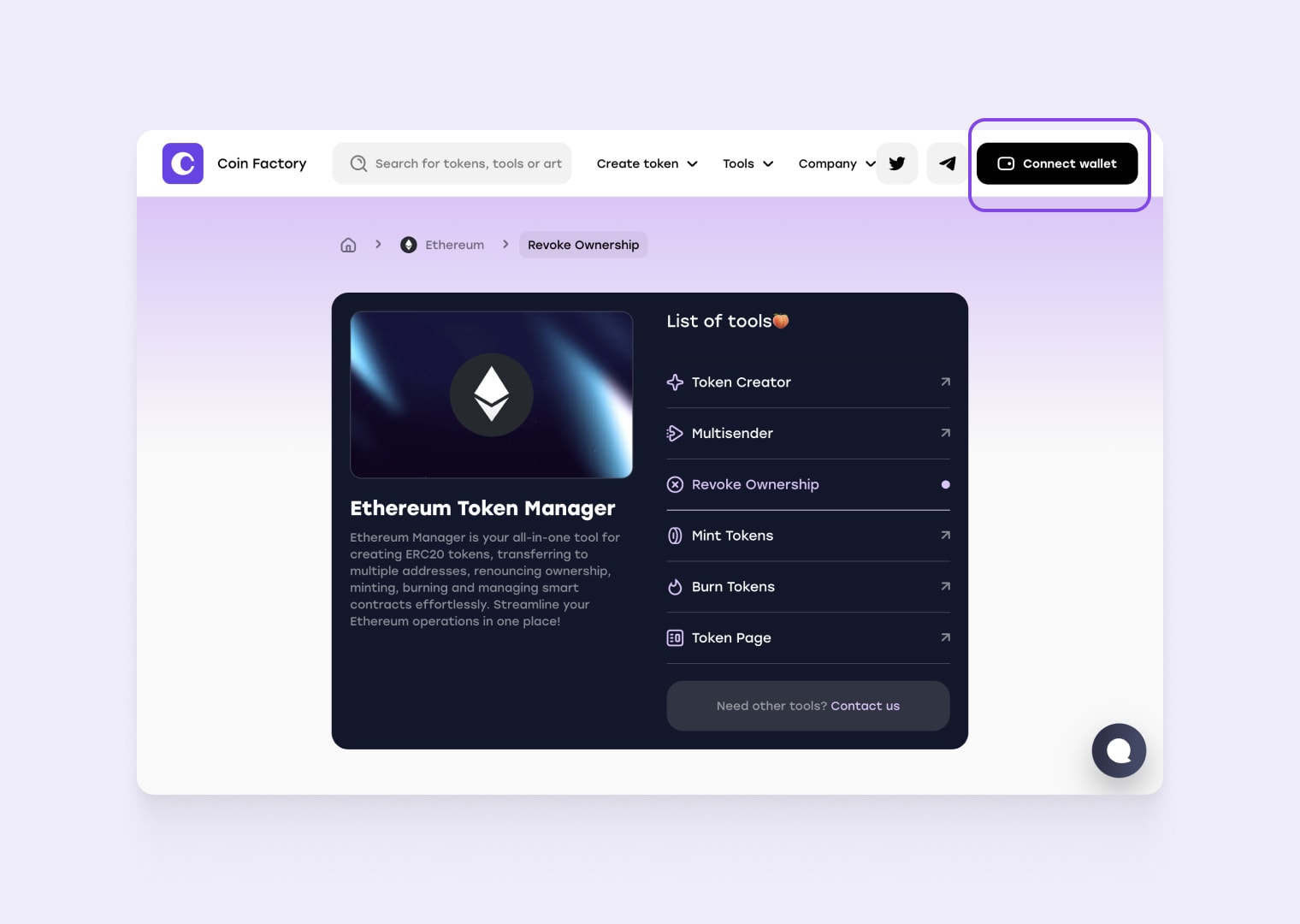 Eclypse token renounce contract feature