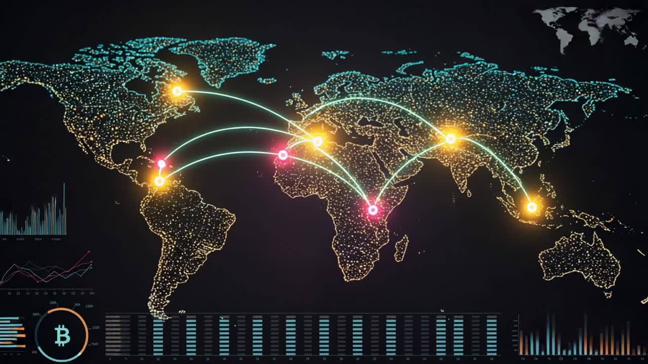 global map connections blockchain