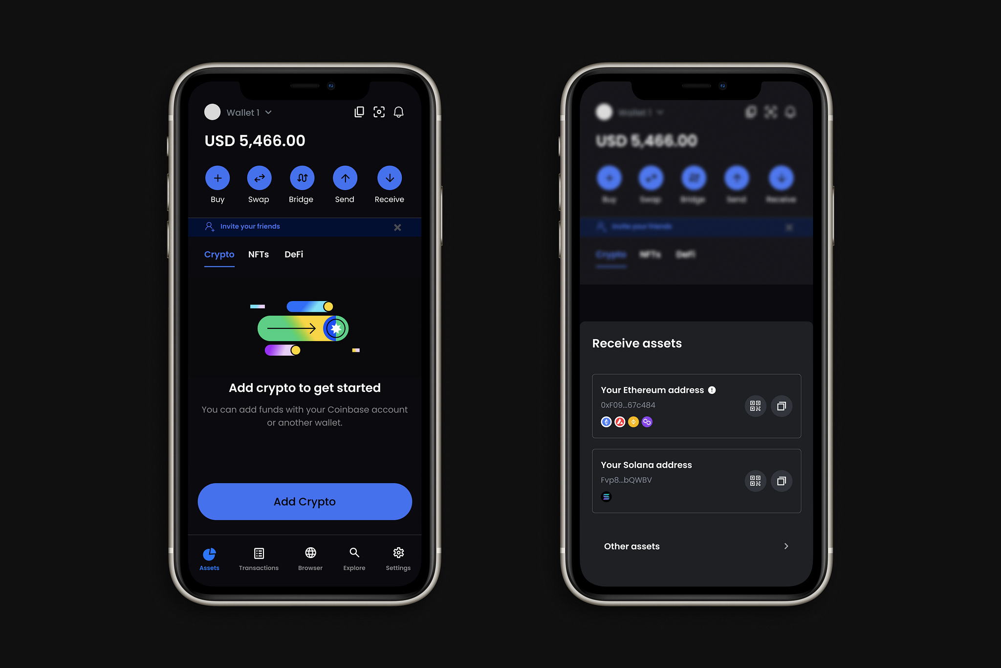 Coinbase app screenshot