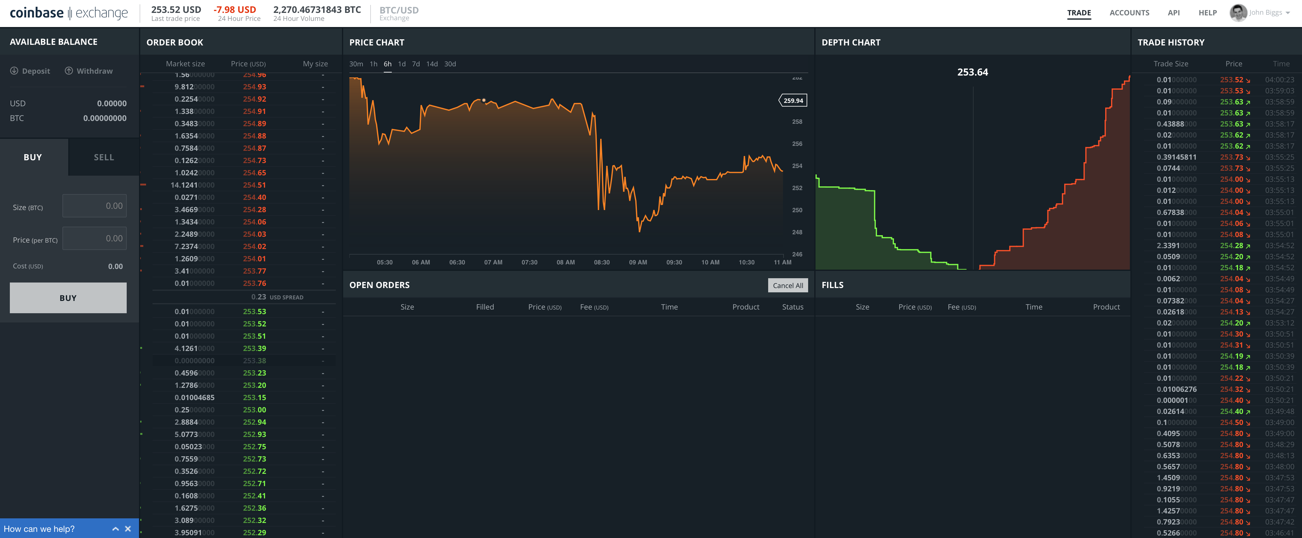 Coinbase monthly statement screenshot