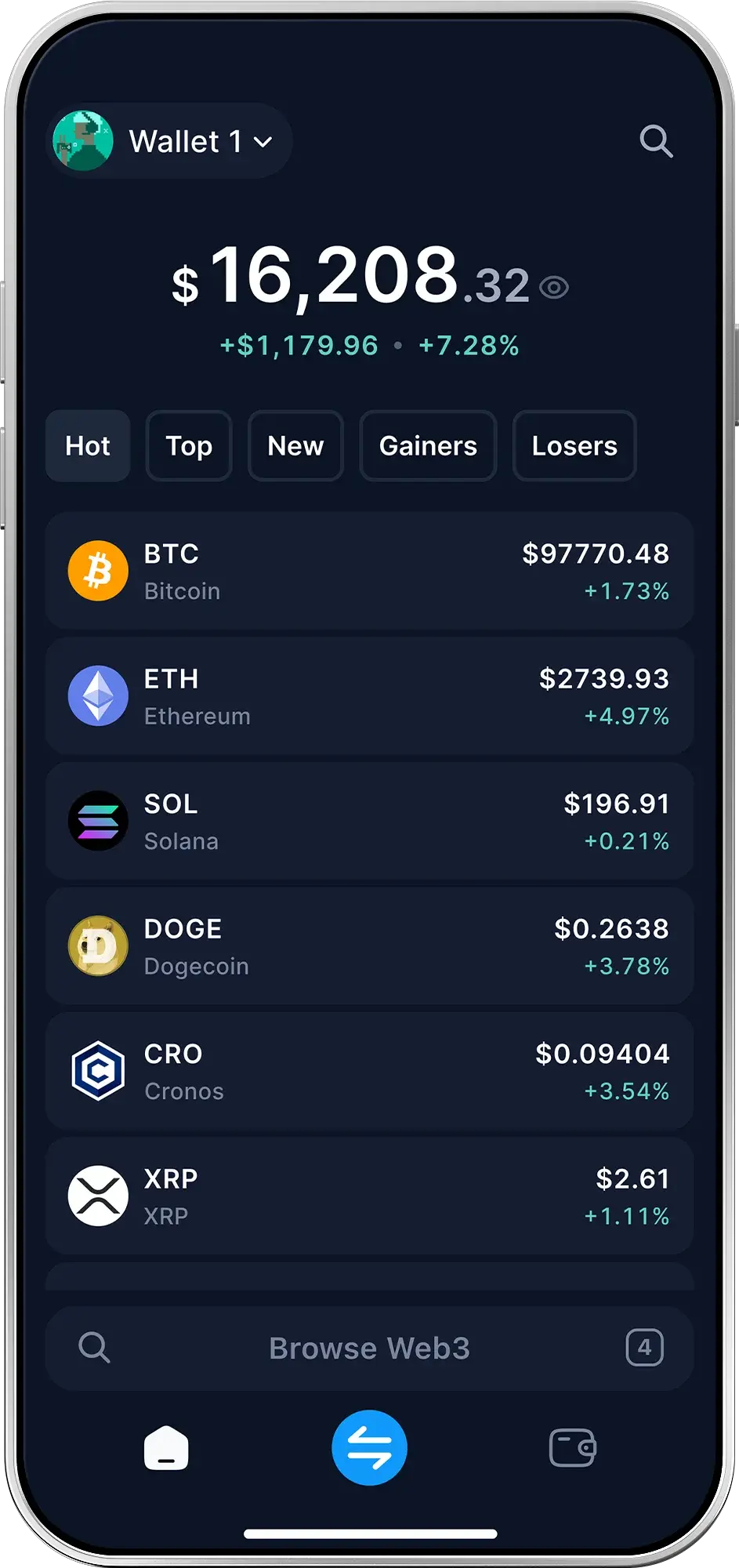 cryptocurrency wallet balance screenshot