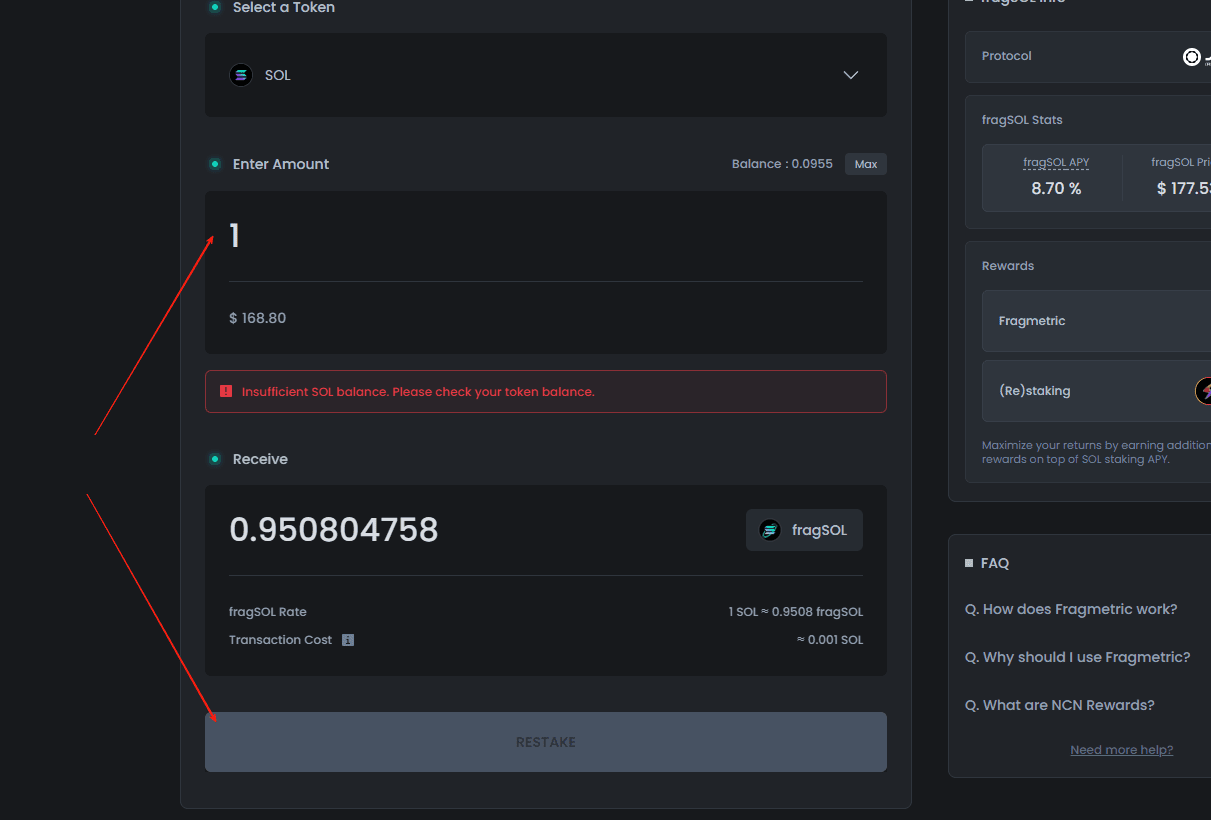 fragSOL liquidity token Solana