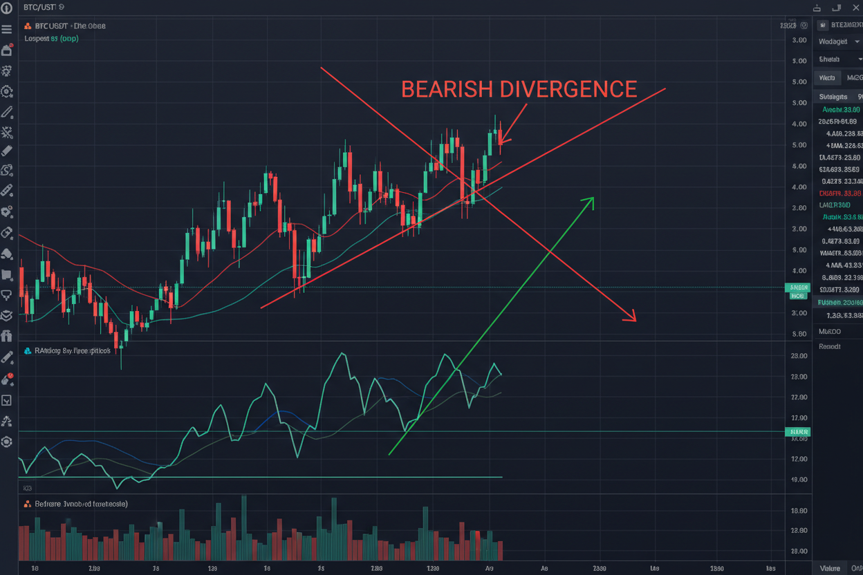 RSI divergence chart crypto trading