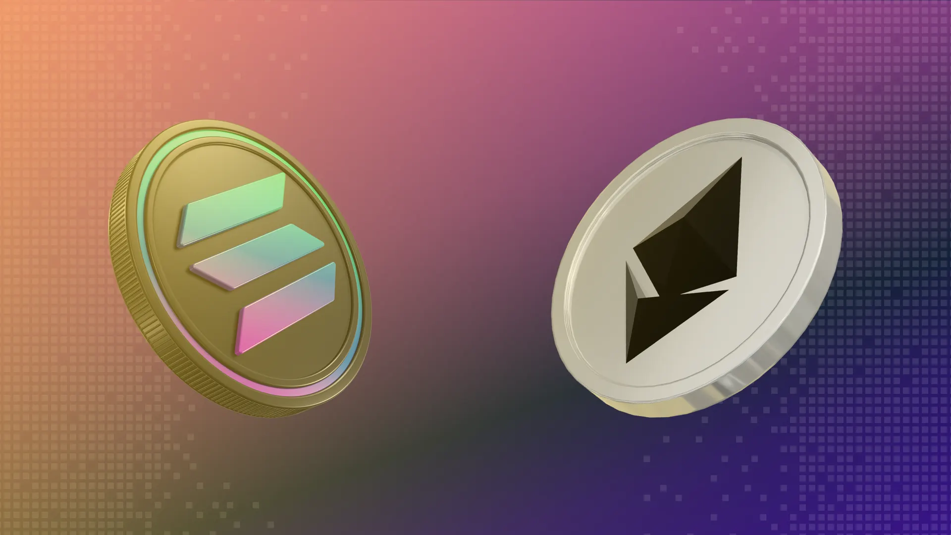 Ethereum and Solana logos