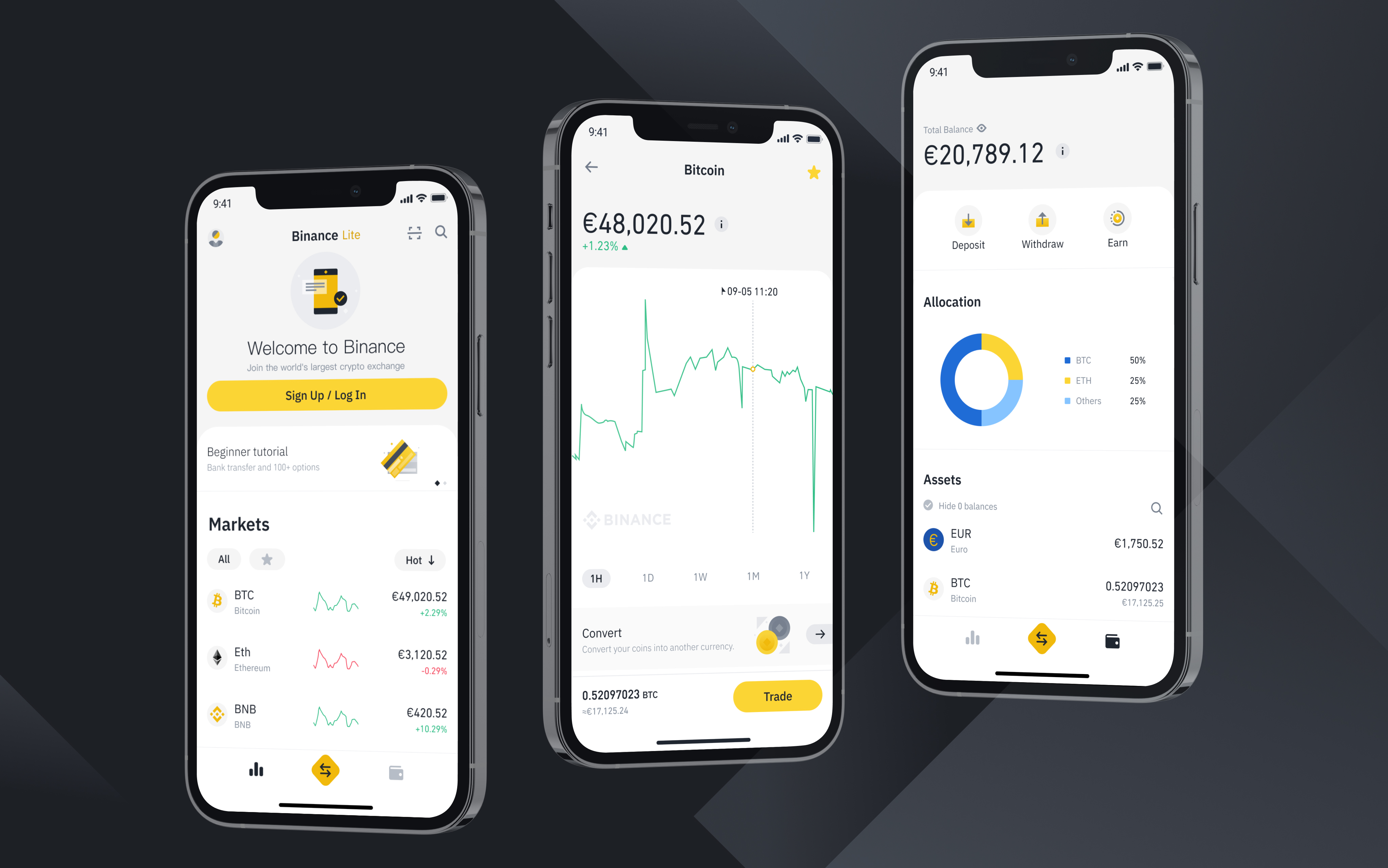 Binance Wallet app interface