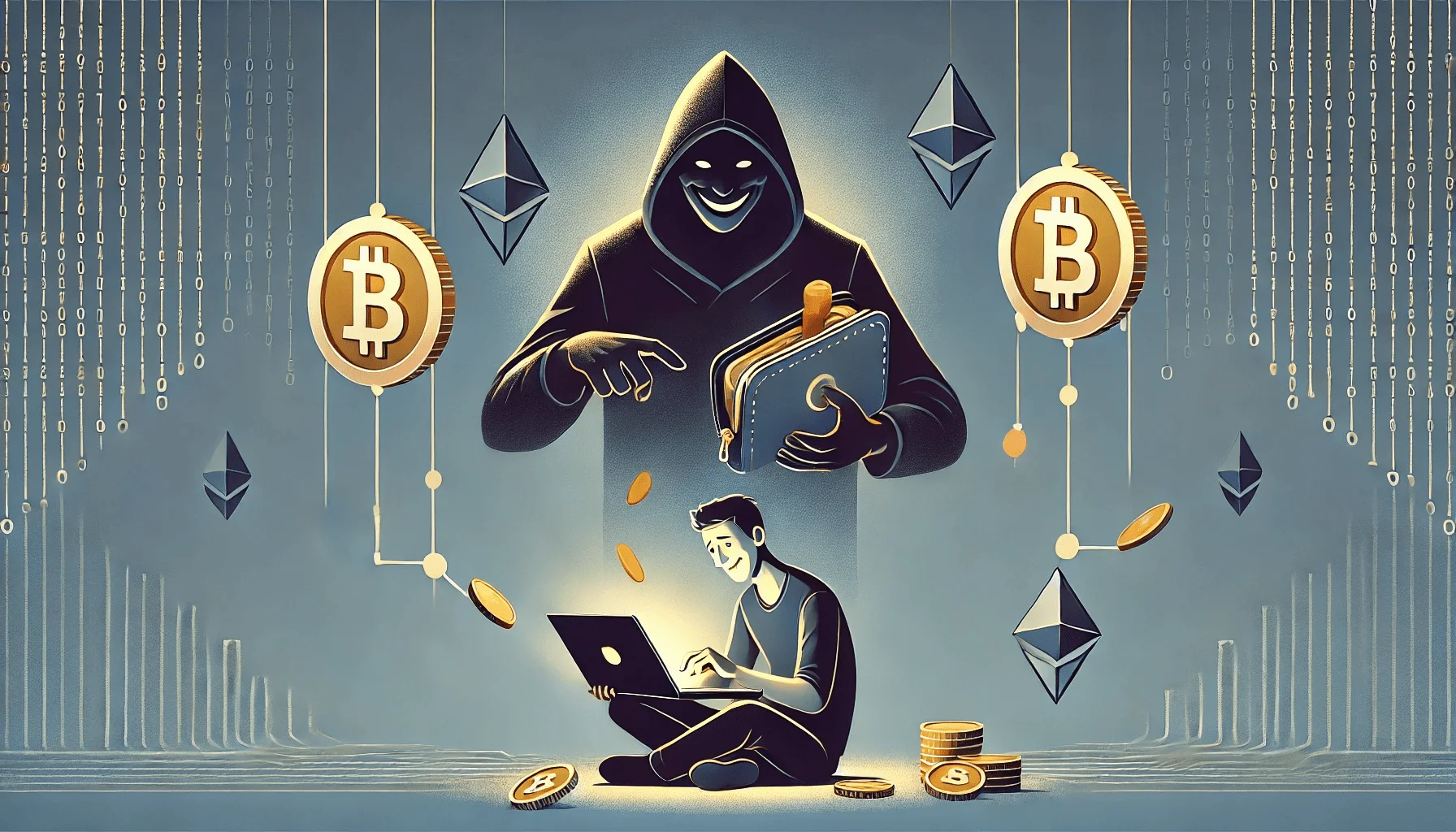 crypto scam alert education icon