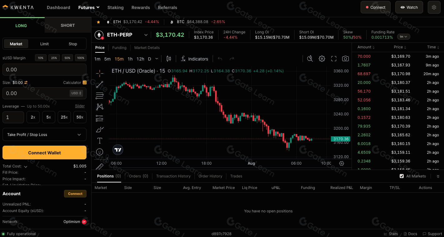 Synthetix platform tokenized stocks interface