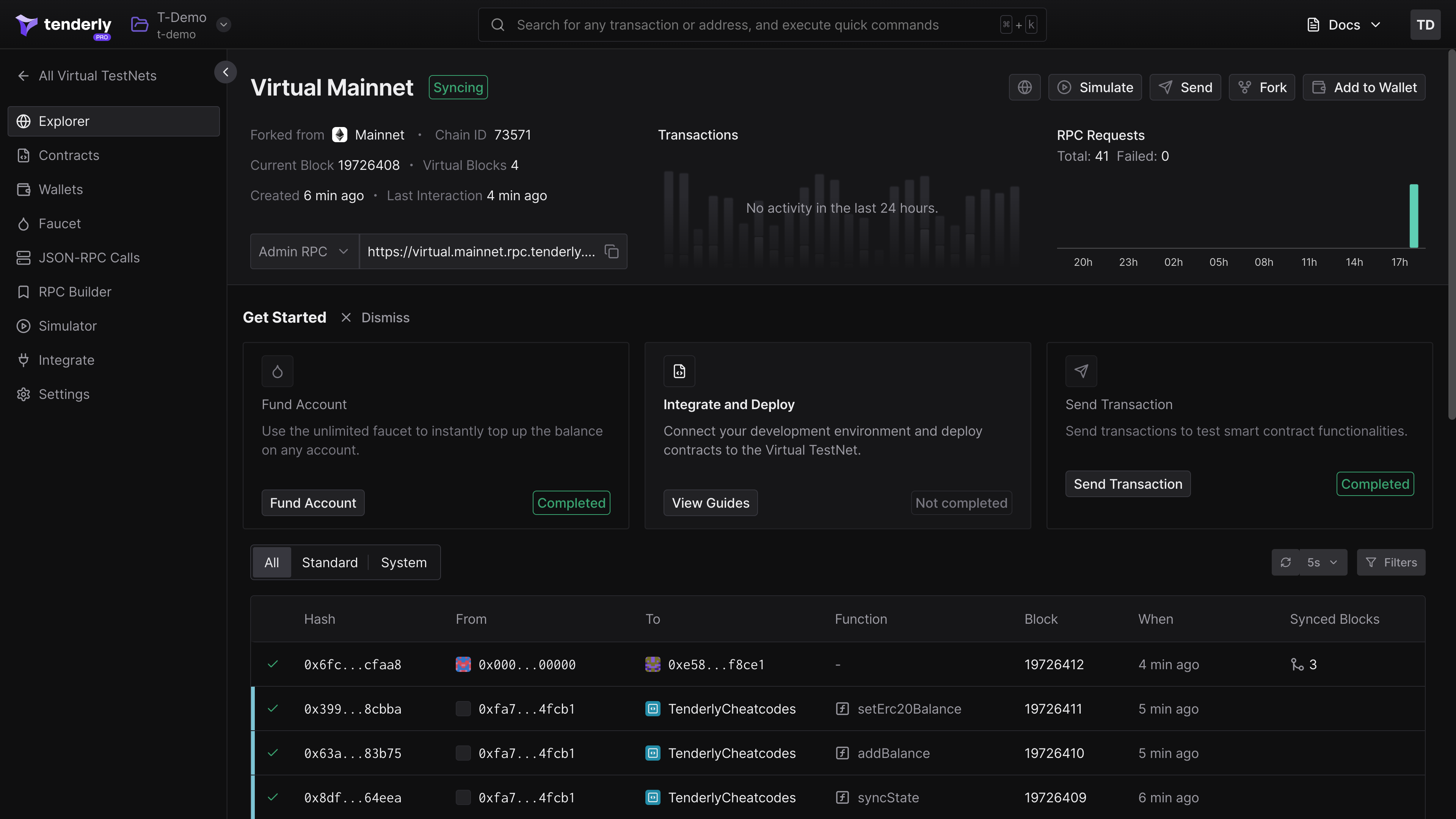 TON testnet dashboard or sandbox payment simulation