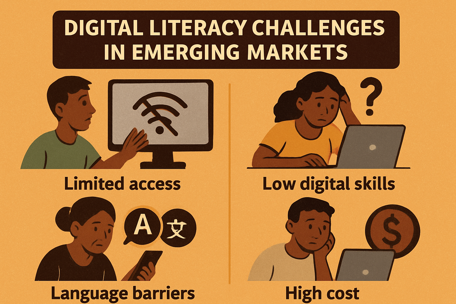 Digital literacy challenges in emerging markets