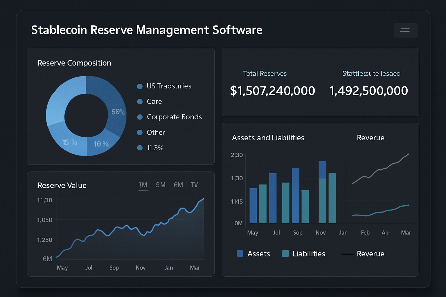 stablecoin reserve management software dashboard
