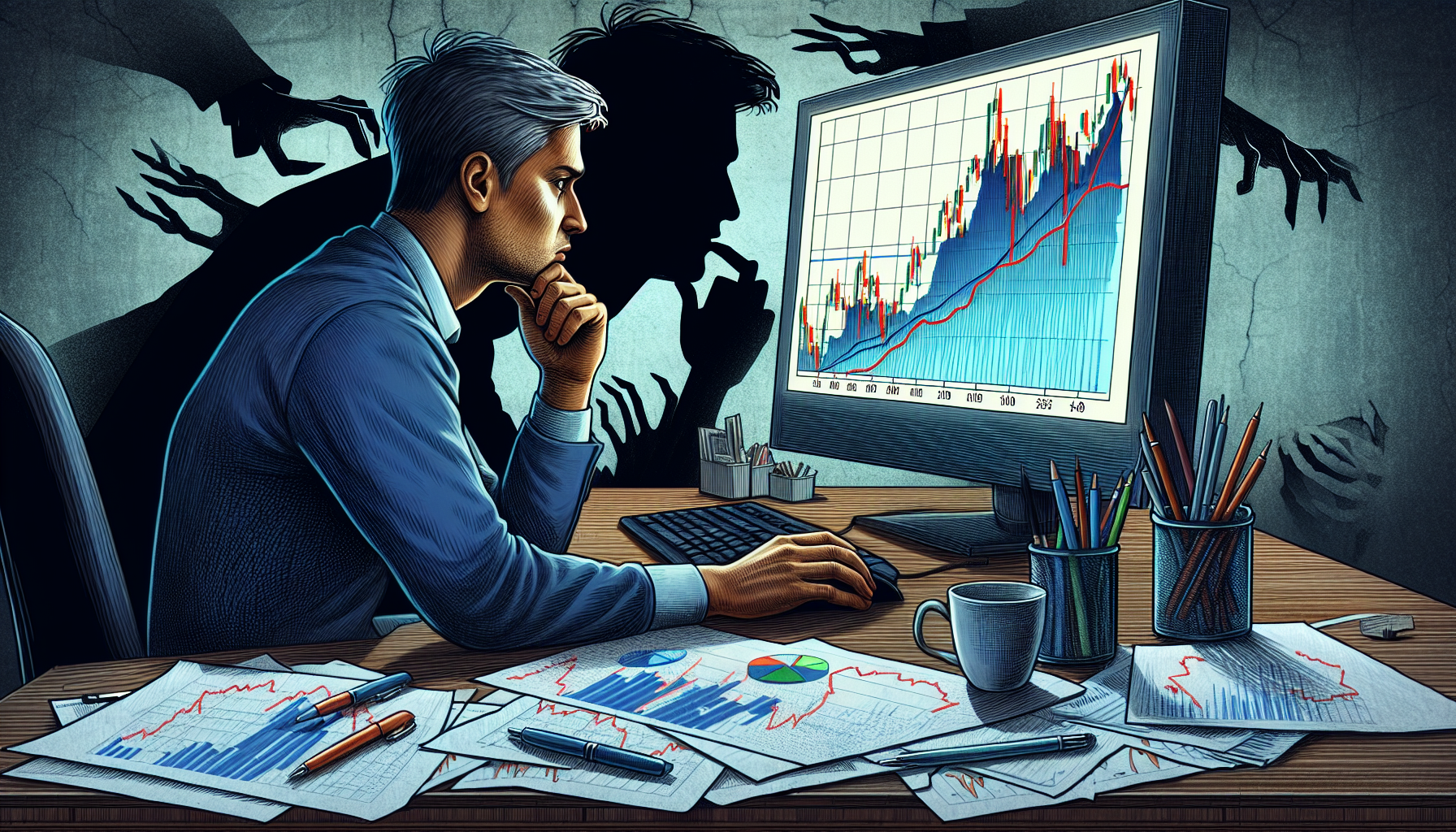 crypto trader holding losing position regret