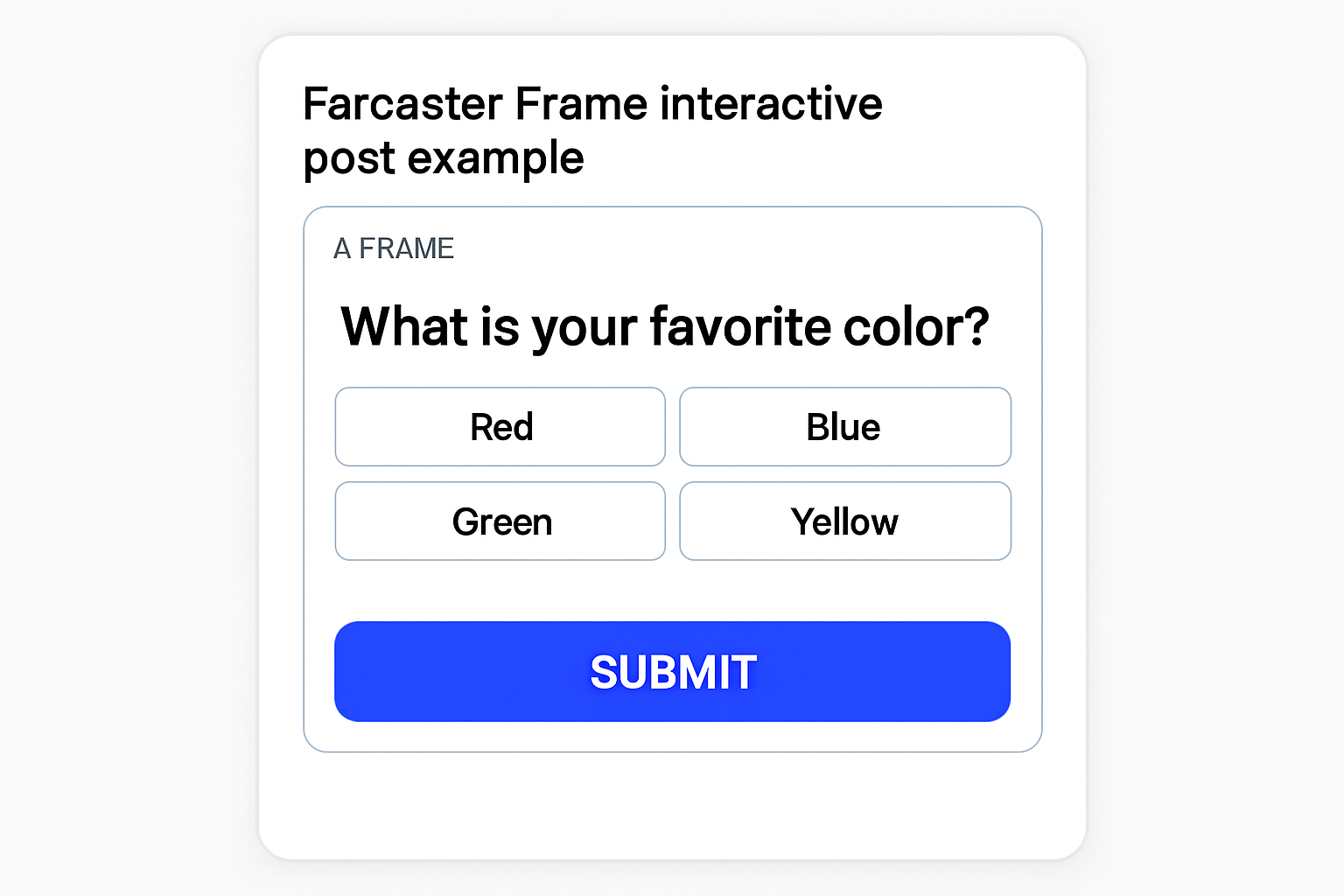 Farcaster Frame interactive post example