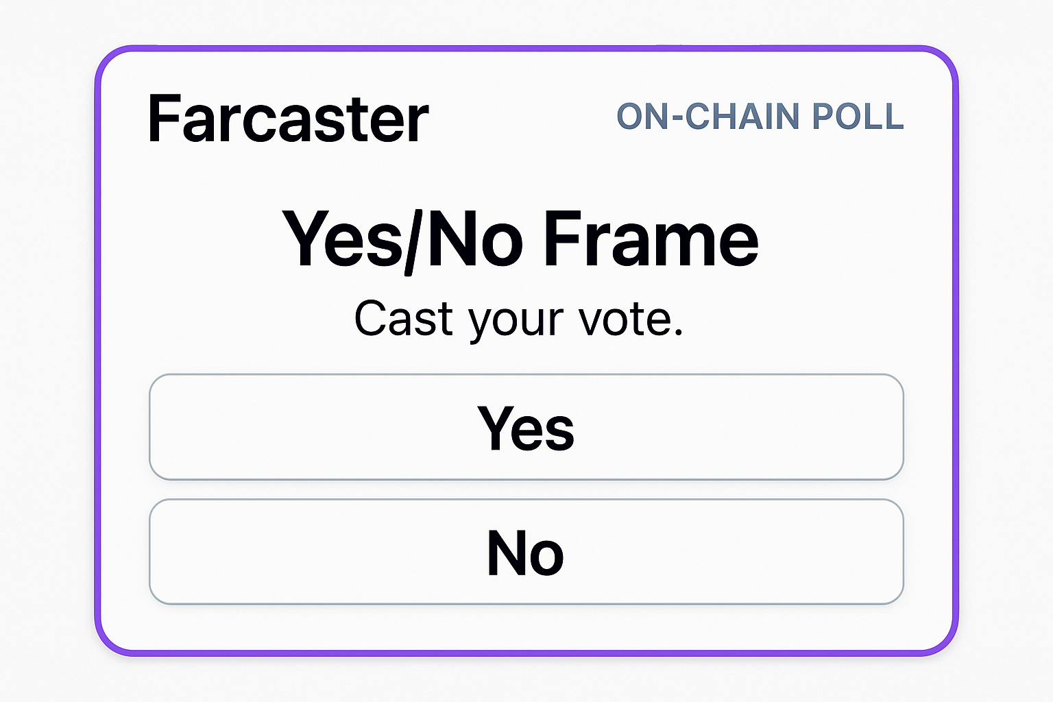 Farcaster Yes/No Frame on-chain poll