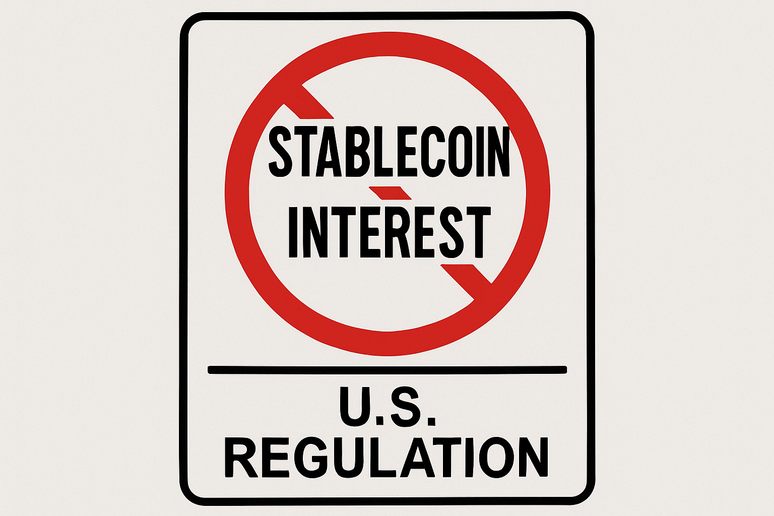 stablecoin interest prohibition US regulation