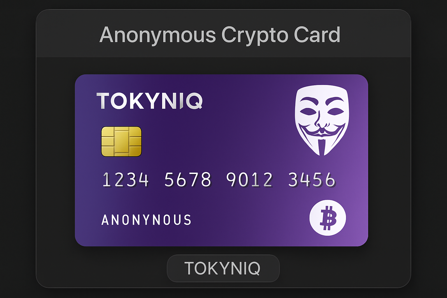 Tokyniq Anonymous Crypto Card screenshot