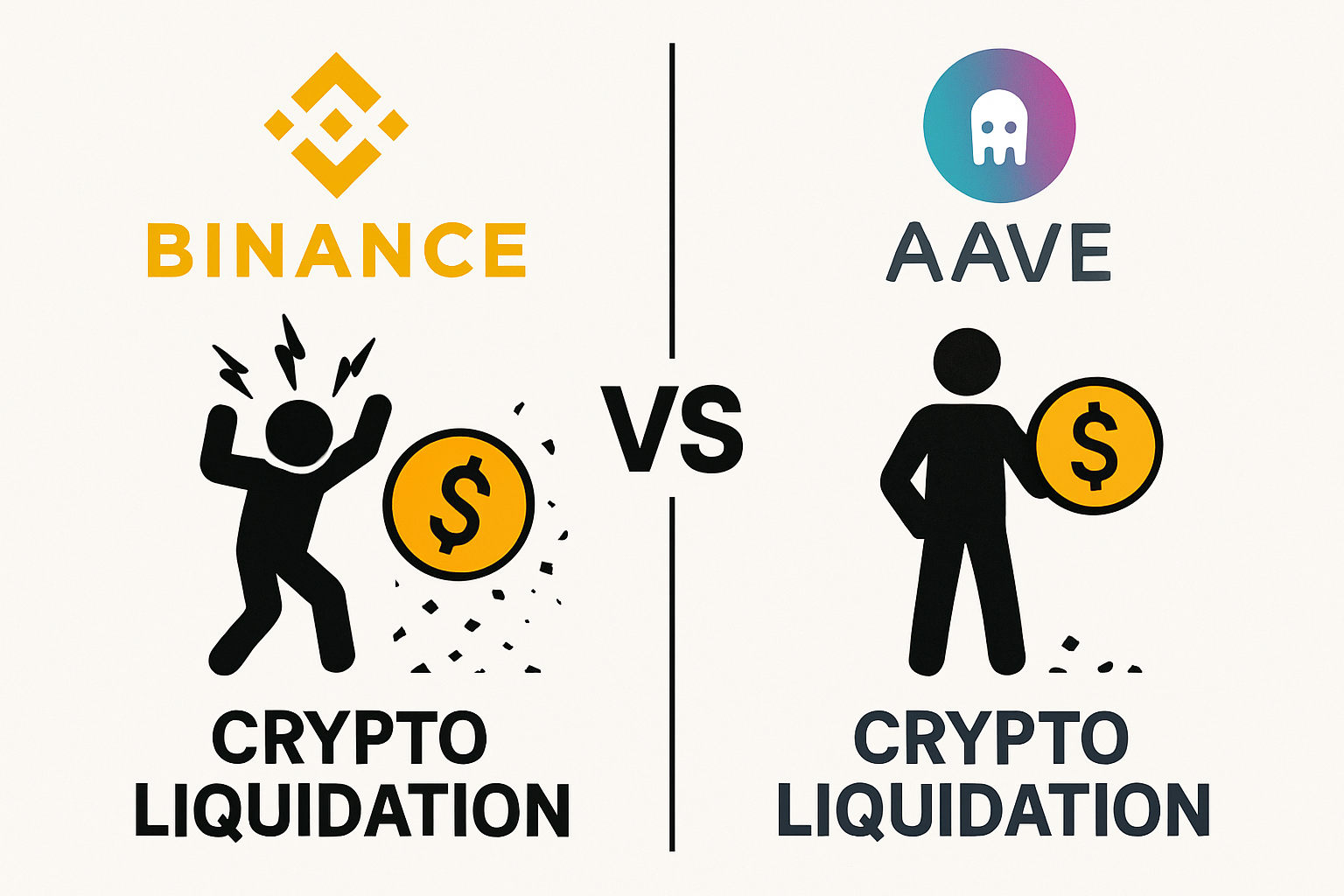 Crypto liquidation on Binance vs Aave