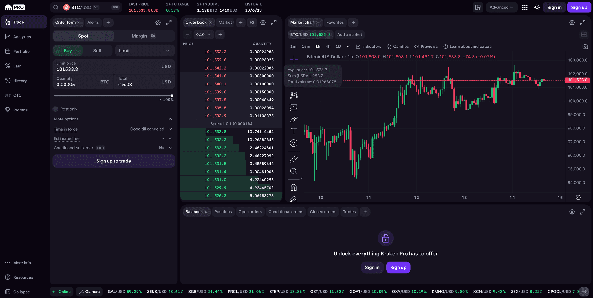 Coinbase Binance Kraken exchange interface 2025