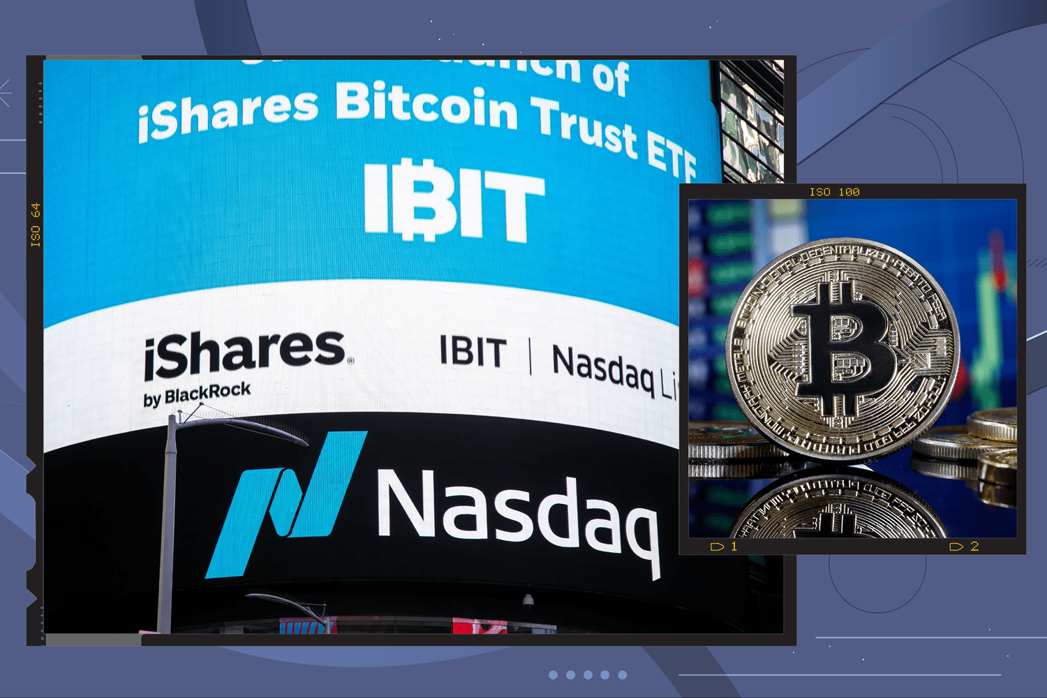 iShares Bitcoin Trust ETF VanEck Bitcoin Trust ETF logos