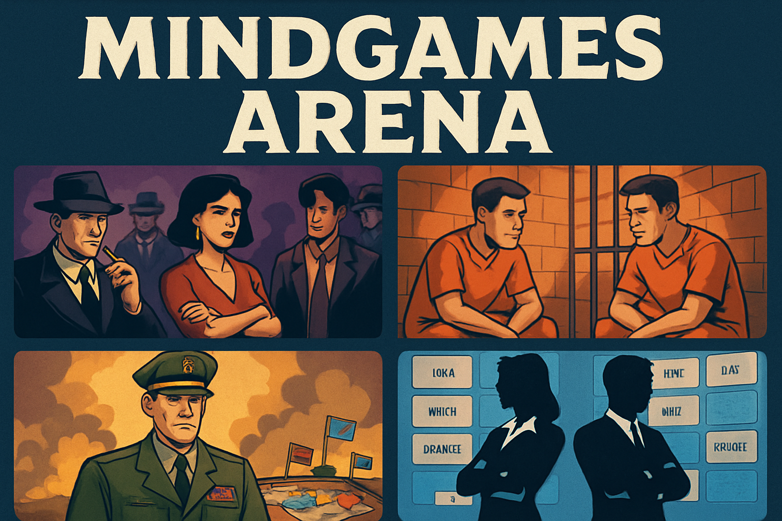 MindGames Arena Mafia Prisoner's Dilemma Colonel Blotto Codenames